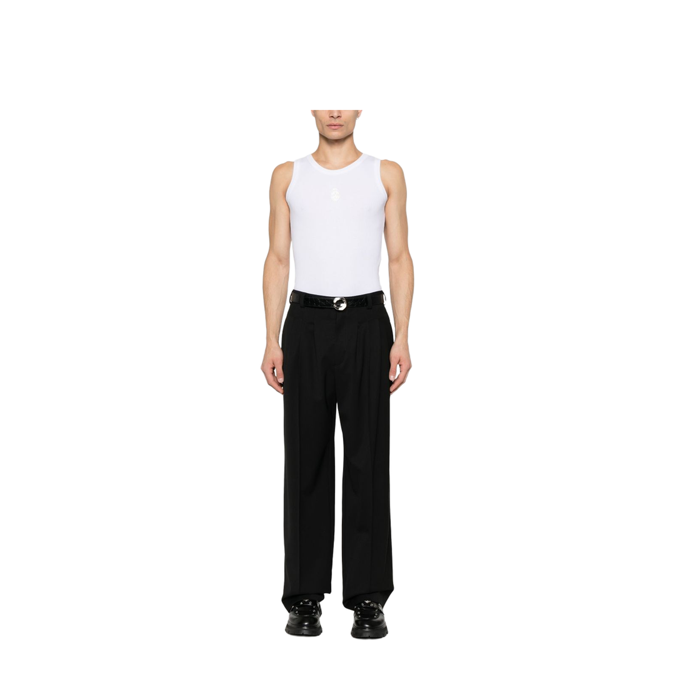 Skull-Embroidered Tank Top
