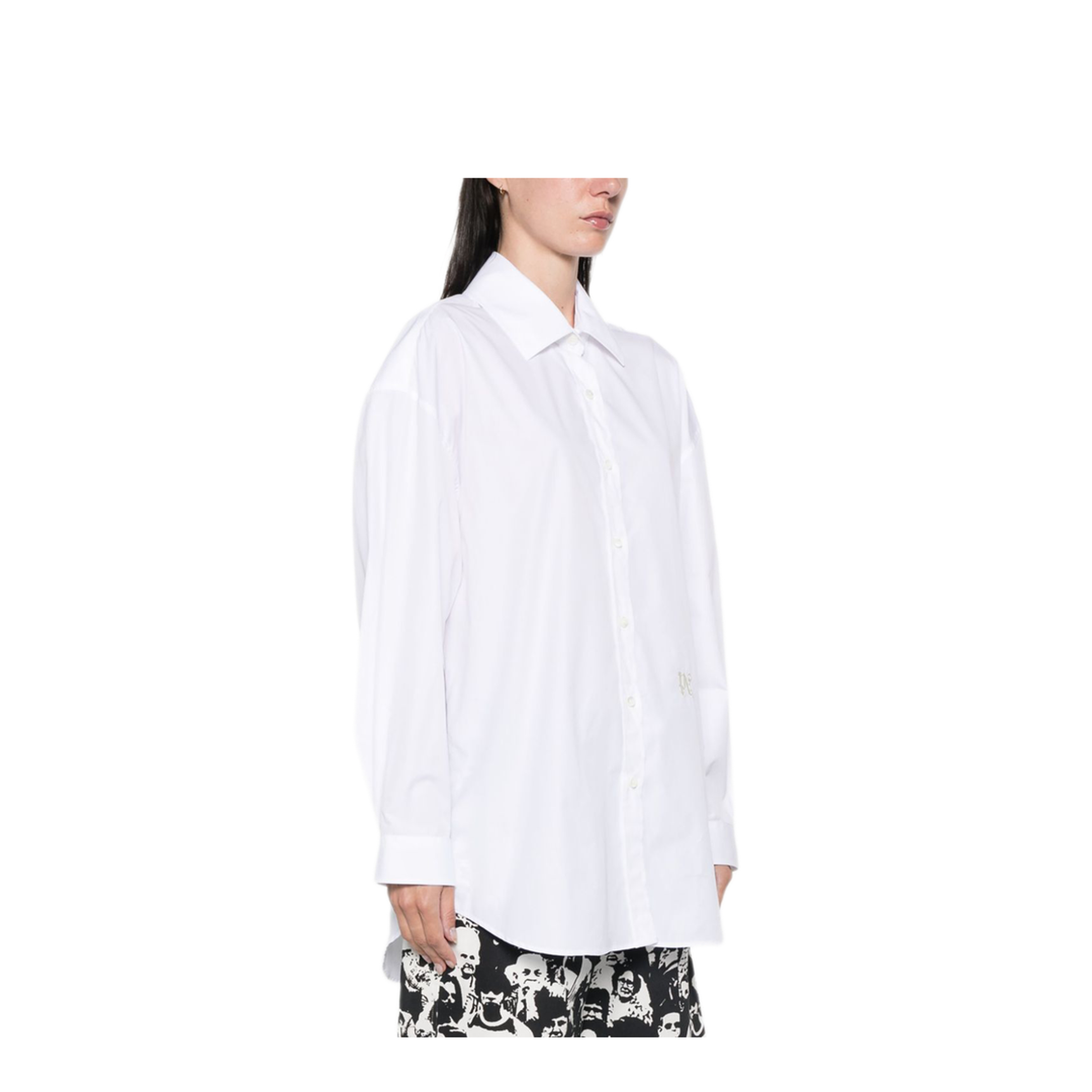 MAYFEYR - Palm Angels - Monogram-Embroidered Loose Shirt - PWGE004F24FAB0010103