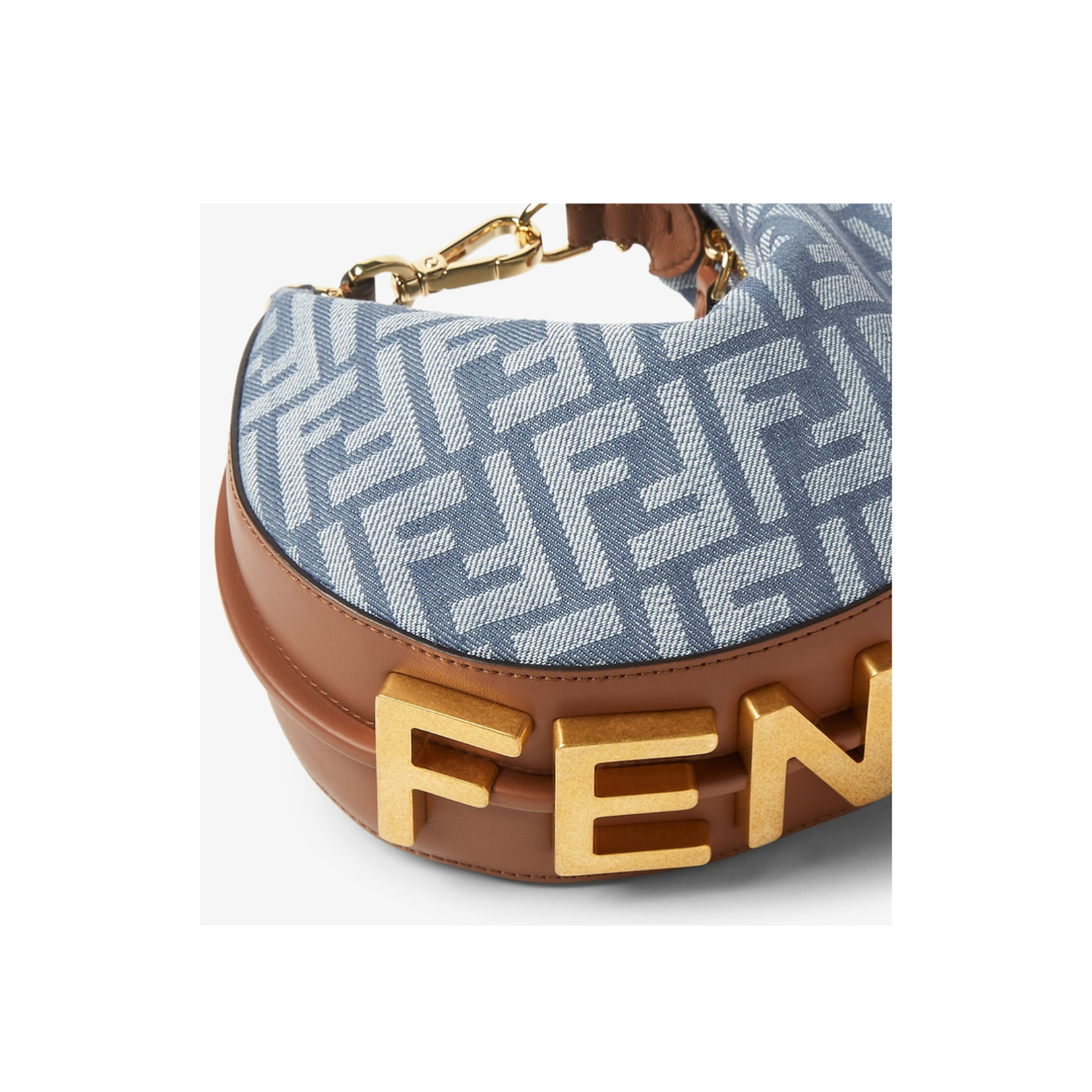 Fendigraphy Mini Denim Shoulder Bags - Blue