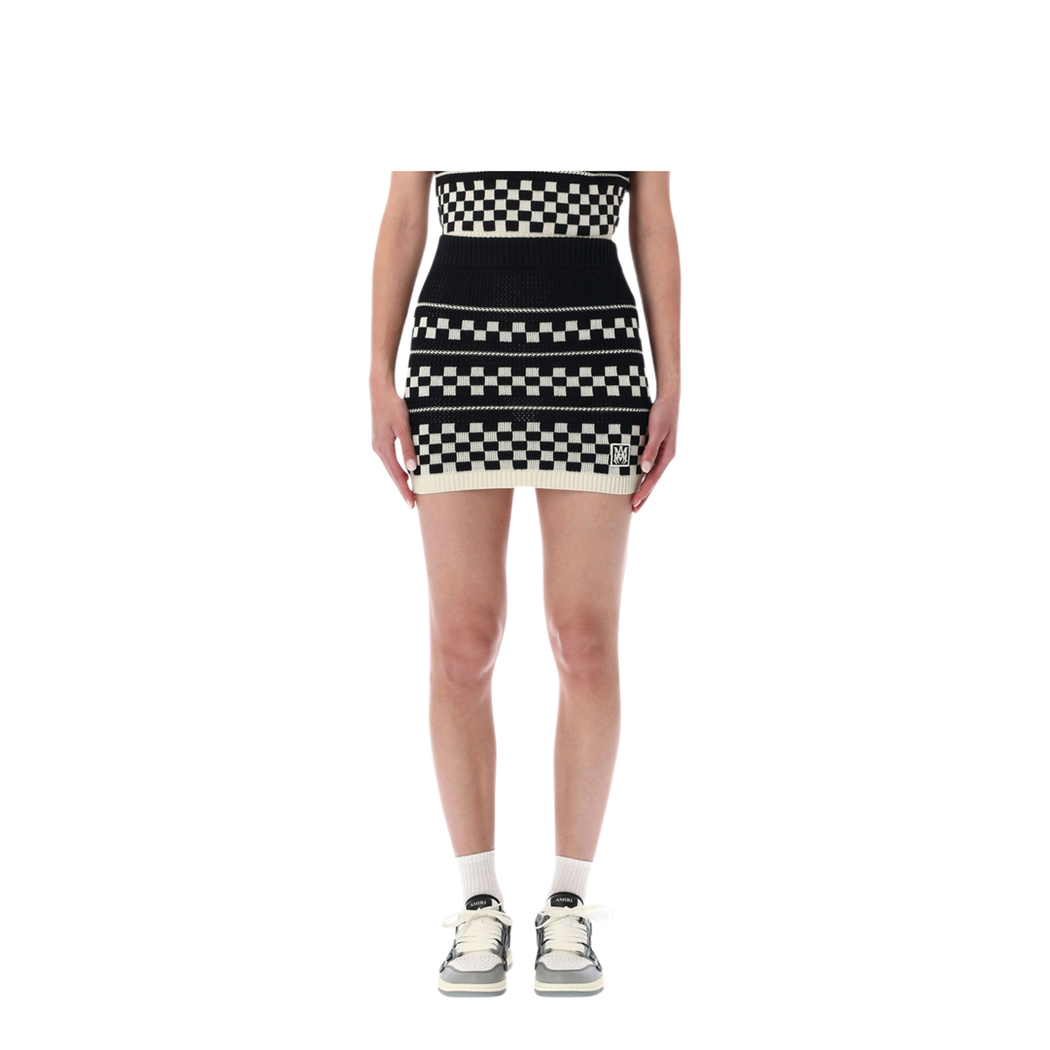 MAYFEYR - Amiri - Checkered Mesh Mini Skirt - 26PAWBMSK1025001