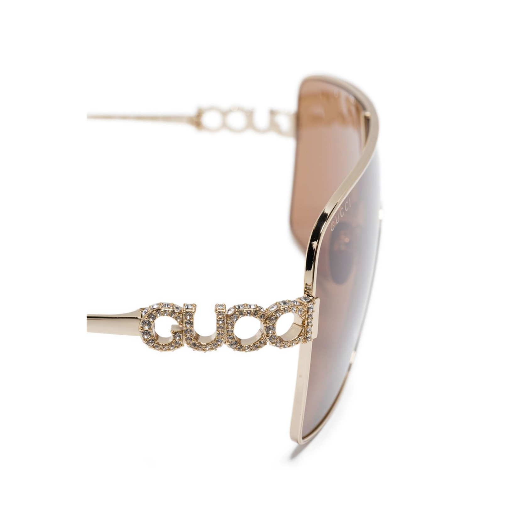 Rectangular Frame Sunglasses in Light Gold