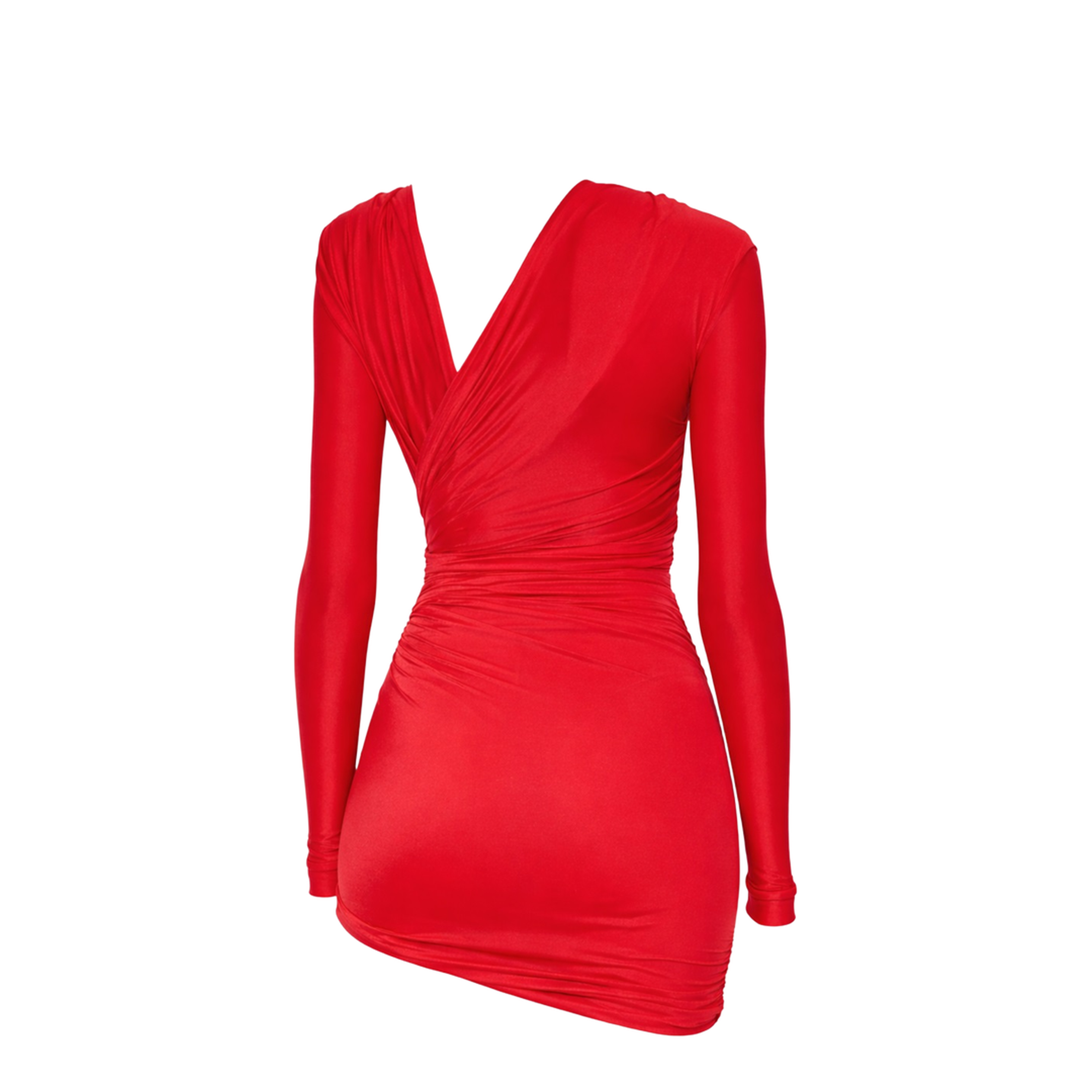 Red Stretch Jersey Mini Dress
