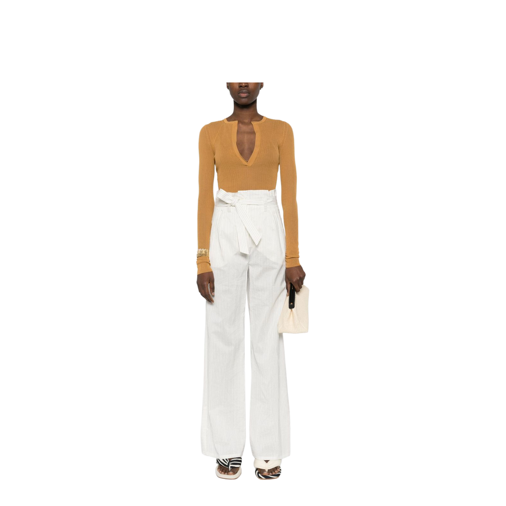 Cotton and Silk Blend Trousers