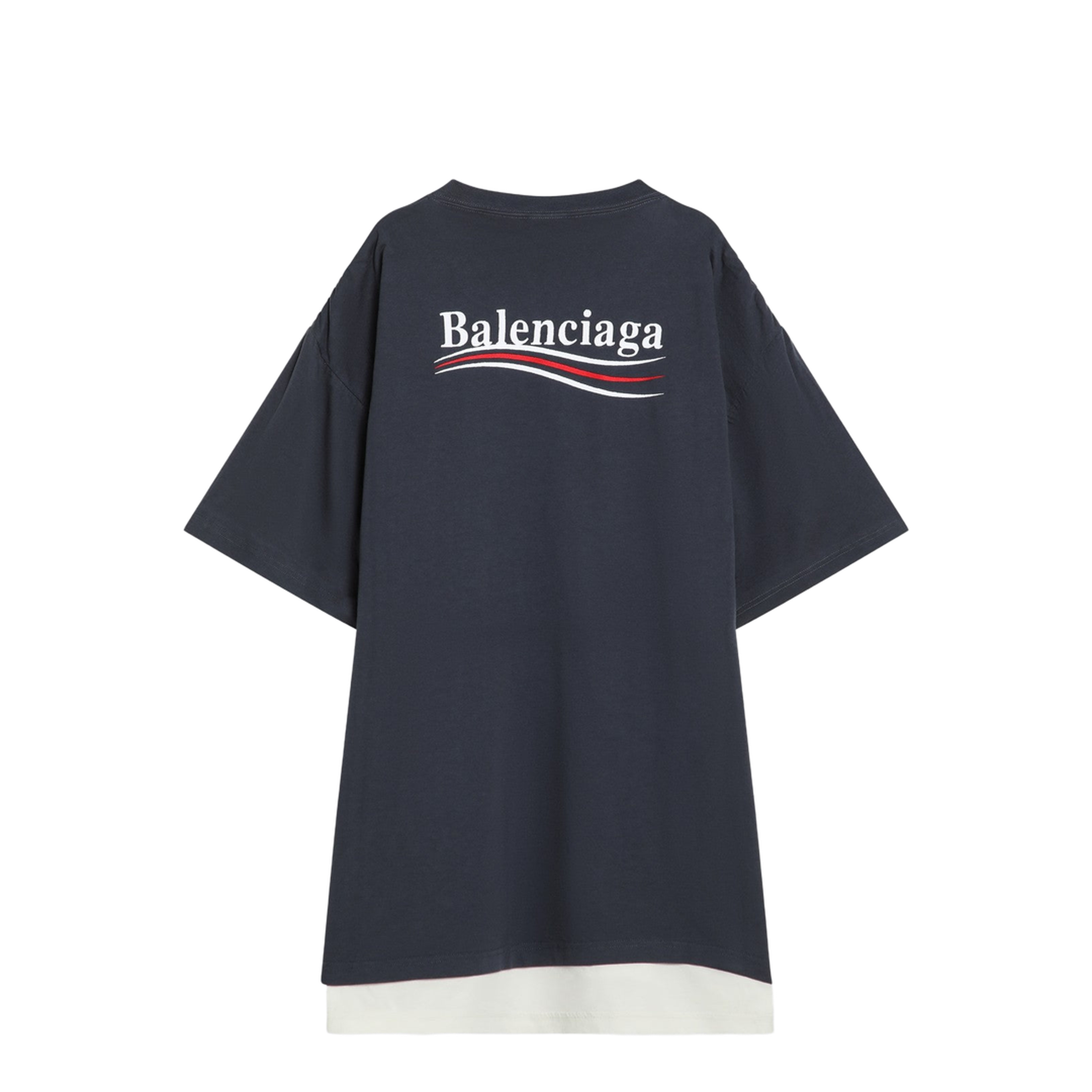 Political Campaign Double T-shirt in Navy/white/red
