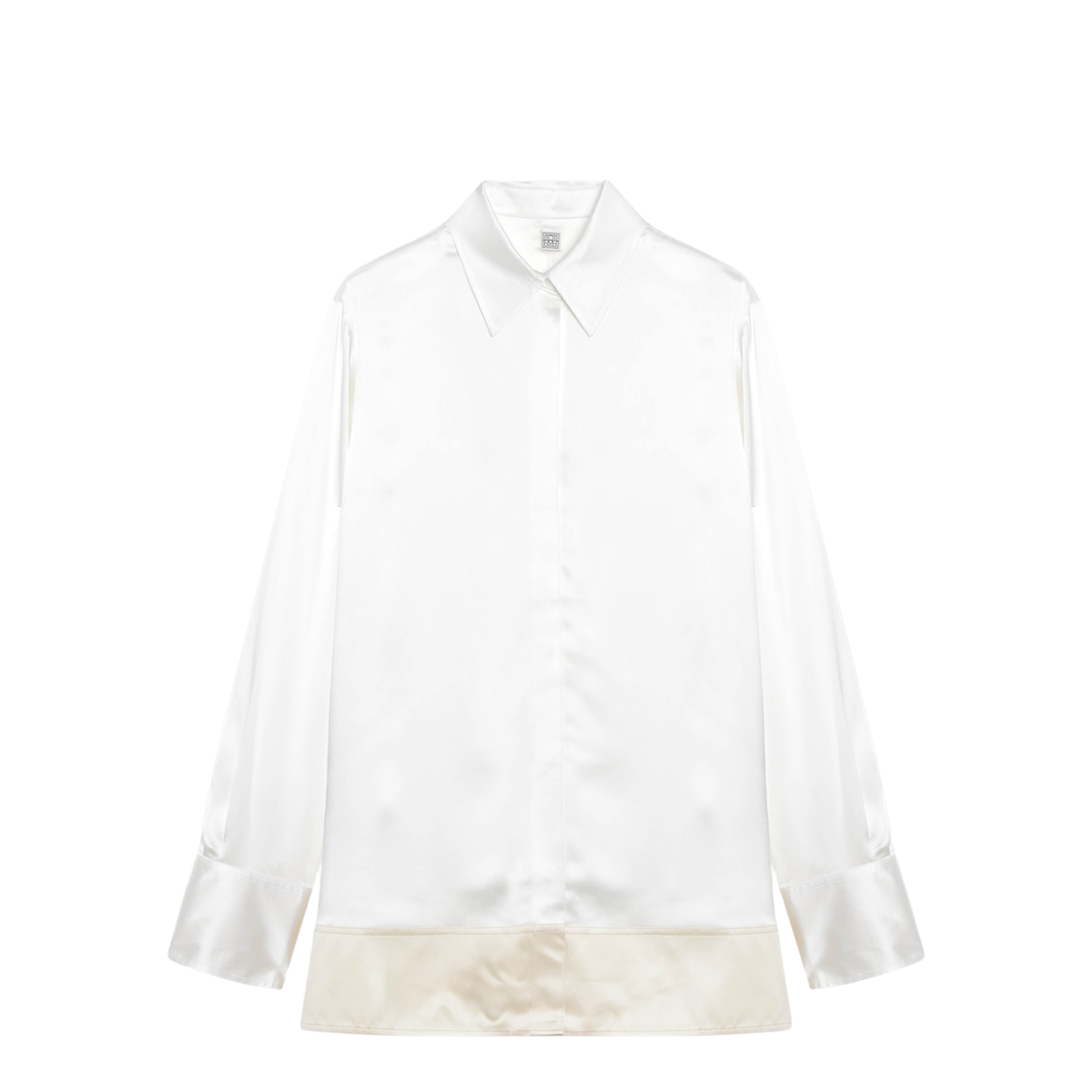 MAYFEYR - Toteme - White Champagne Shiny Viscose Shirt - 262-WRT0720FB0546047