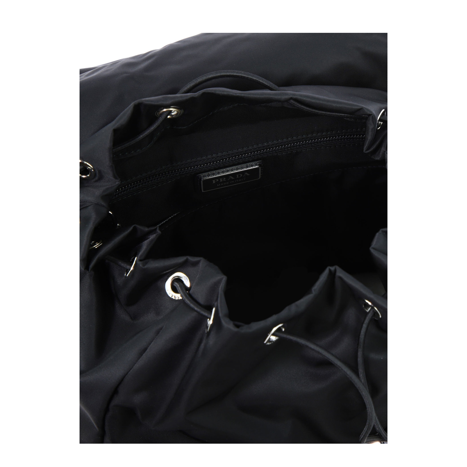 Navy Re-Nylon And Saffiano Leather Backpack