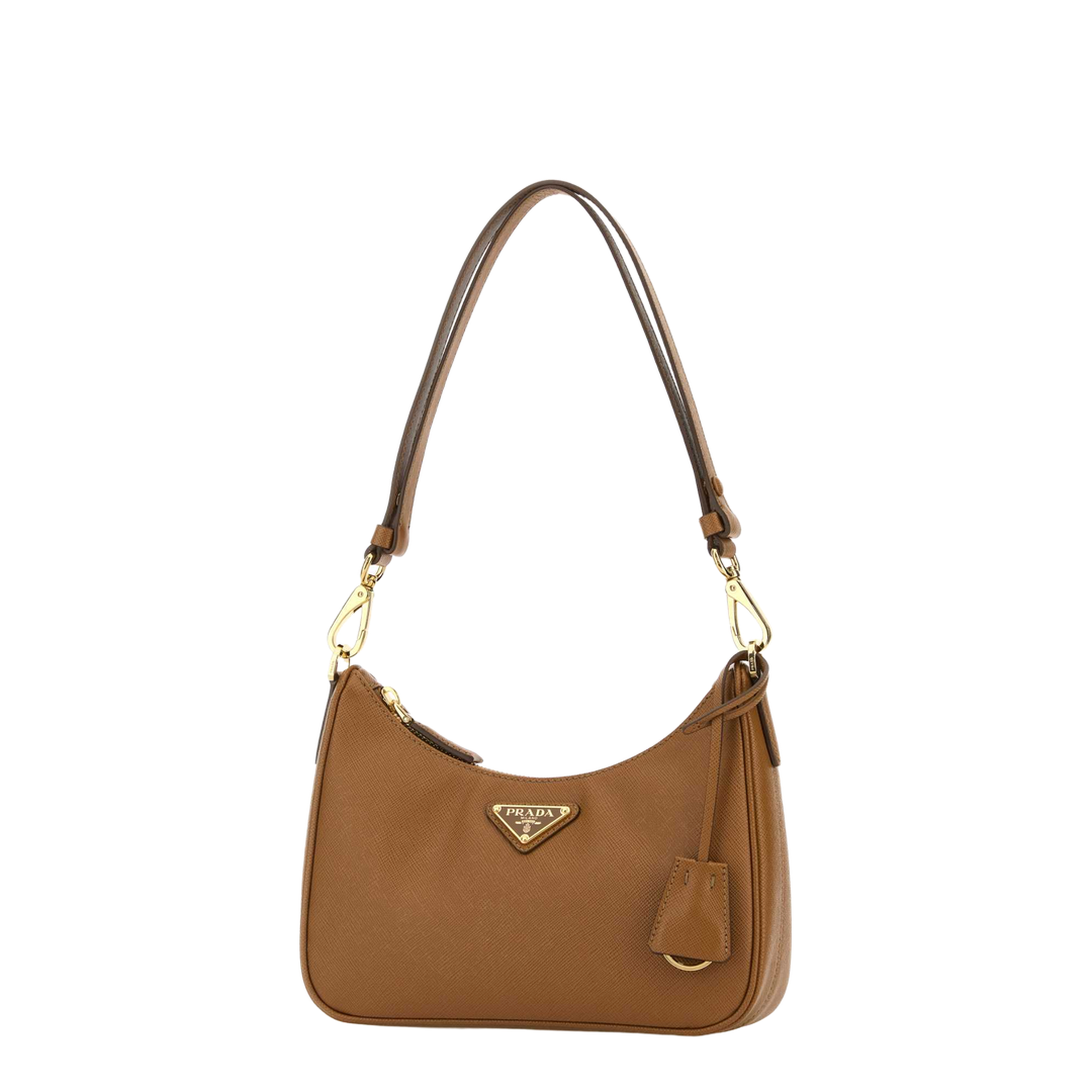 Caramel Leather Mini Re-Edition Shoulder Bag