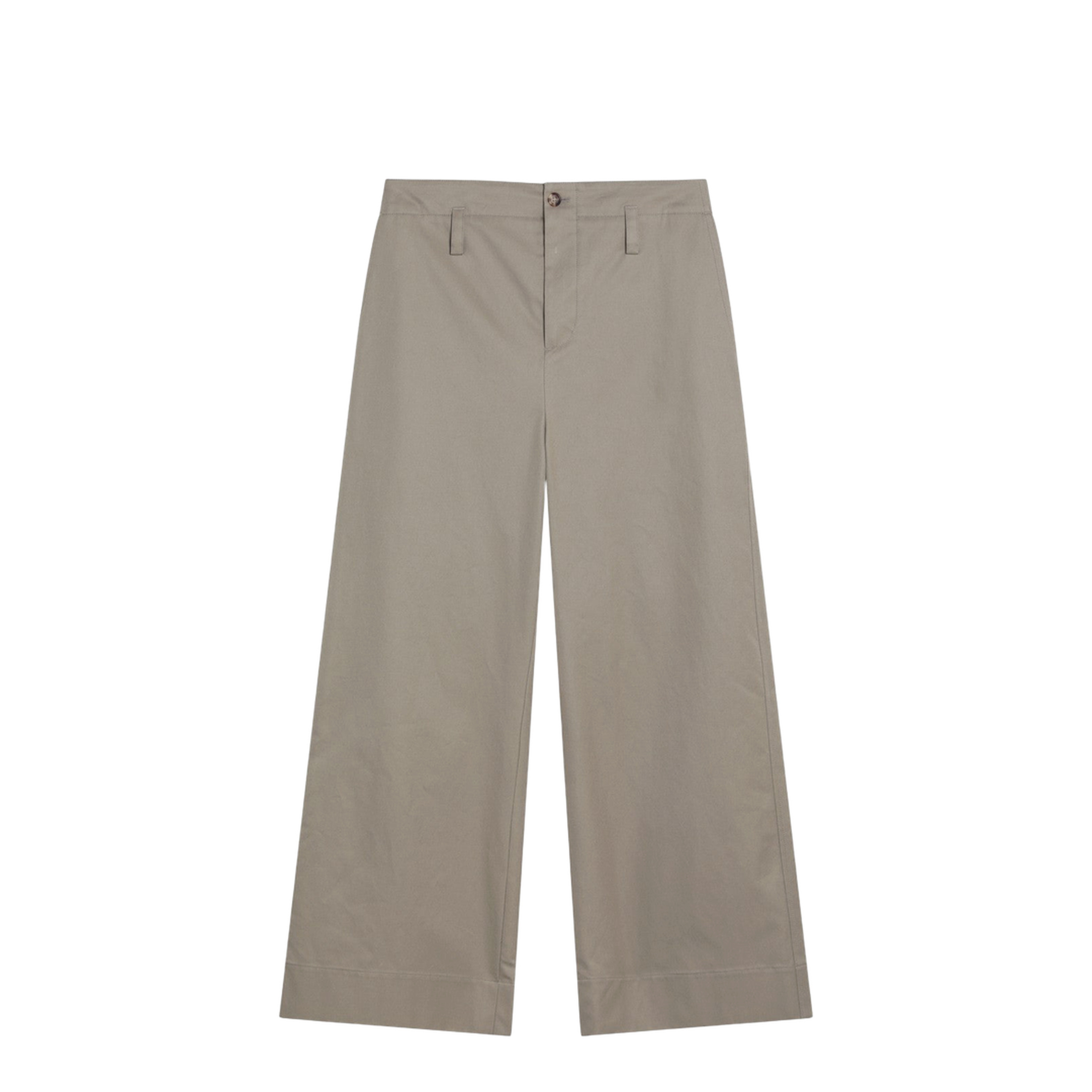 Cotton Trousers with Straight-Leg Cut