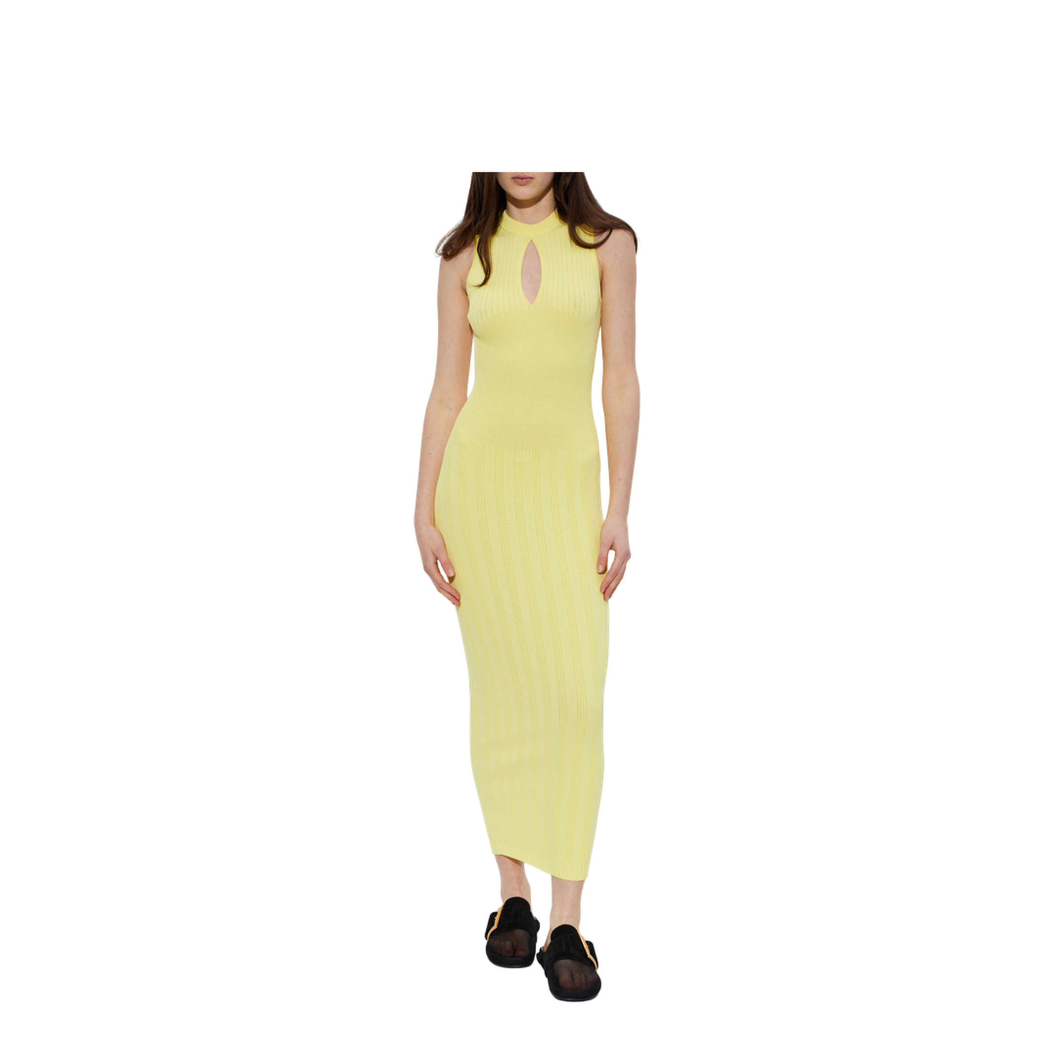 Ribbed Dress Yellow