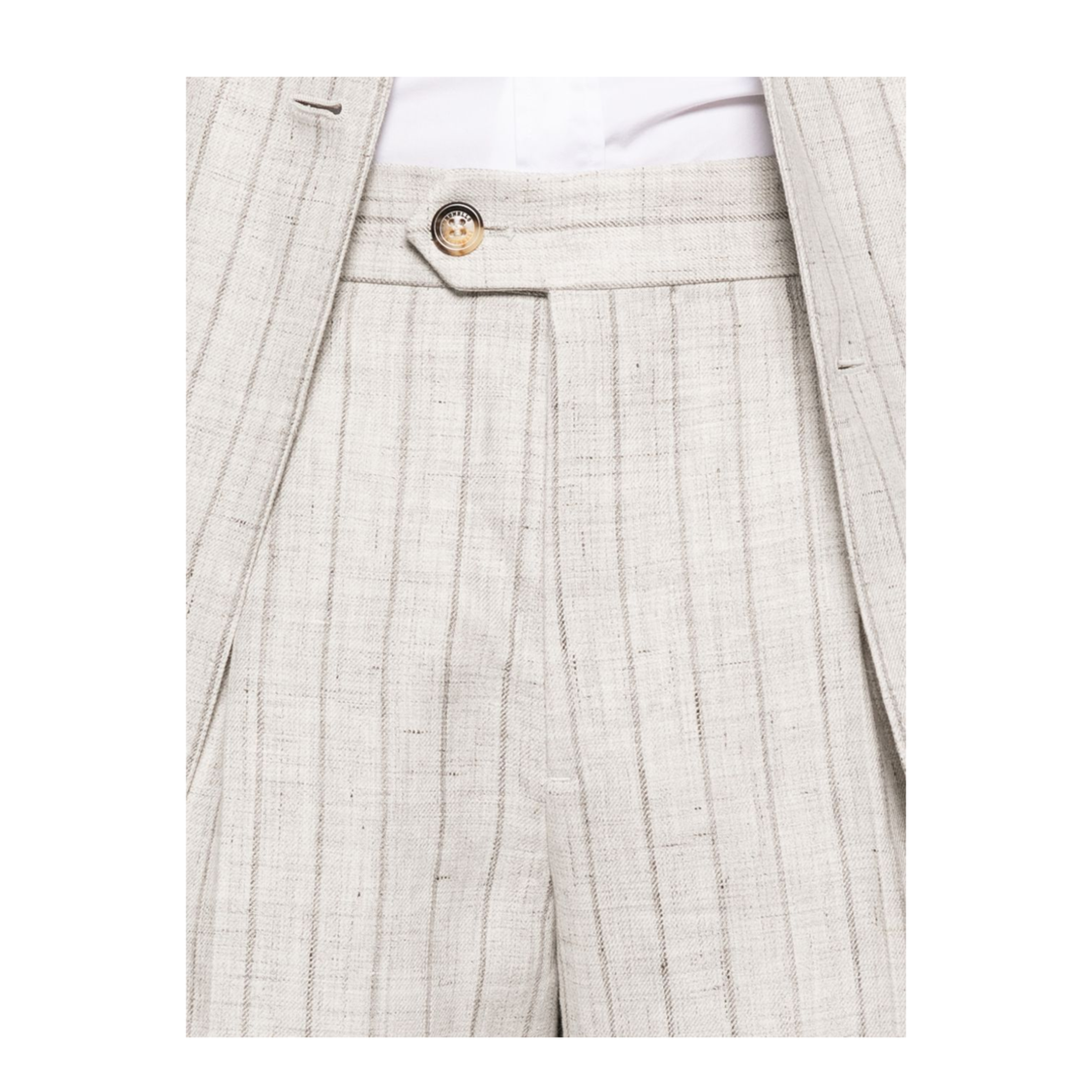 Linen Double-breasted Suit