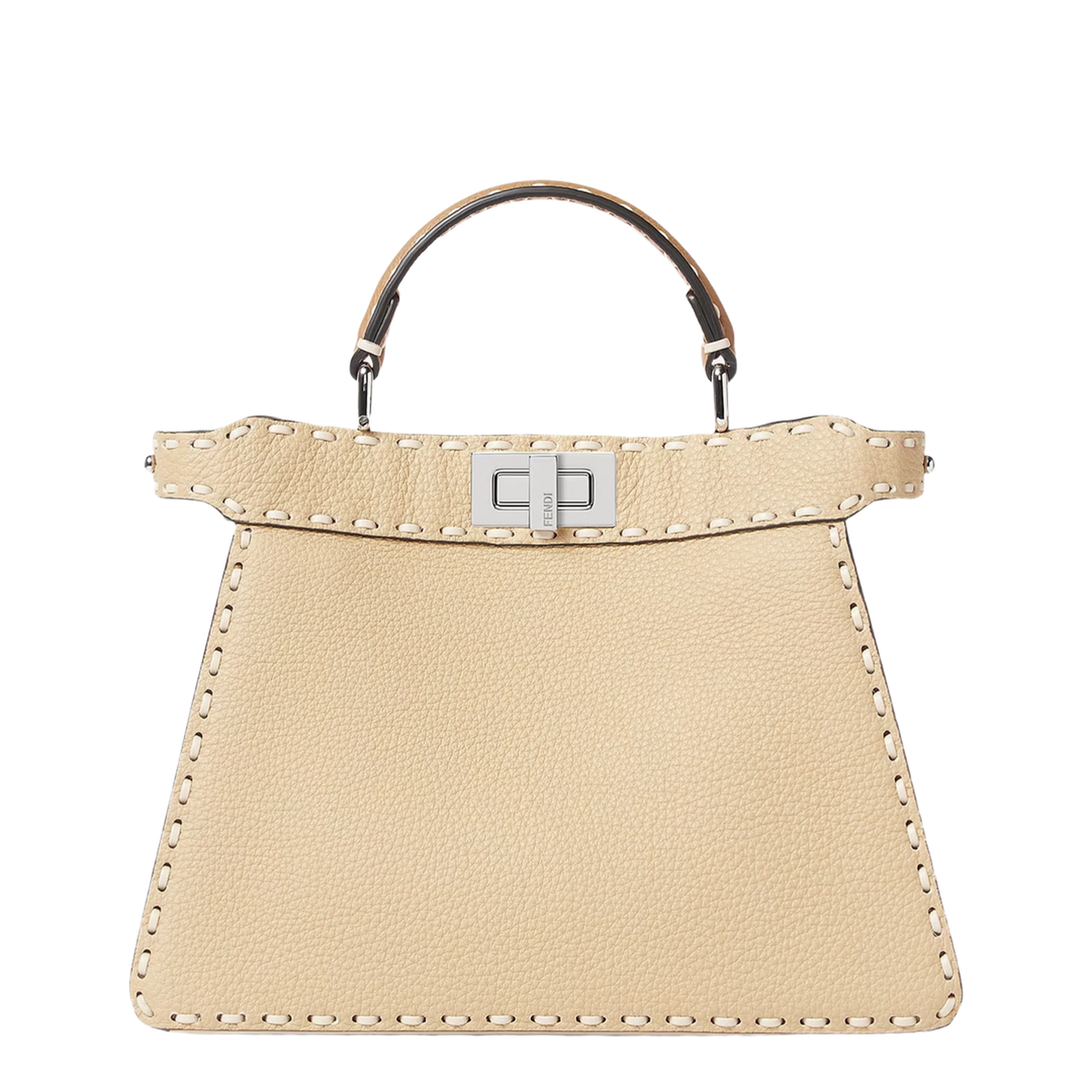 Peekaboo Small Leather Top Handle Bags Beige – MAYFEYR