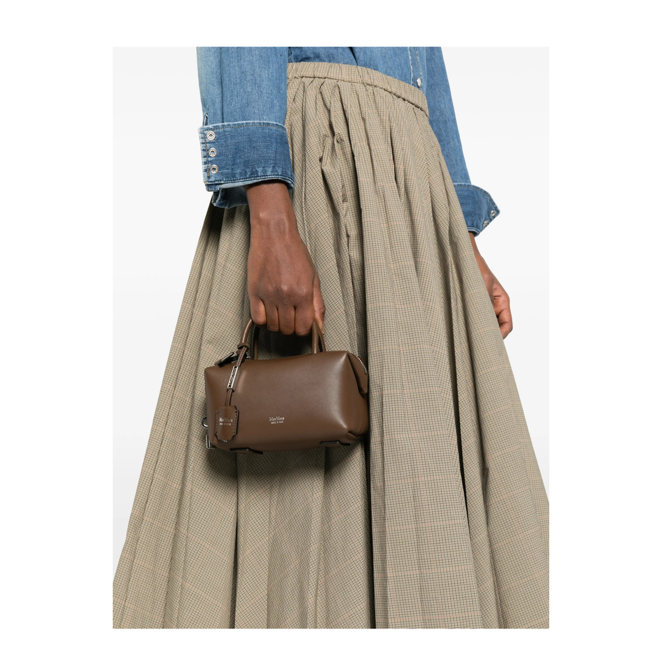 Leather Handbag - Brown