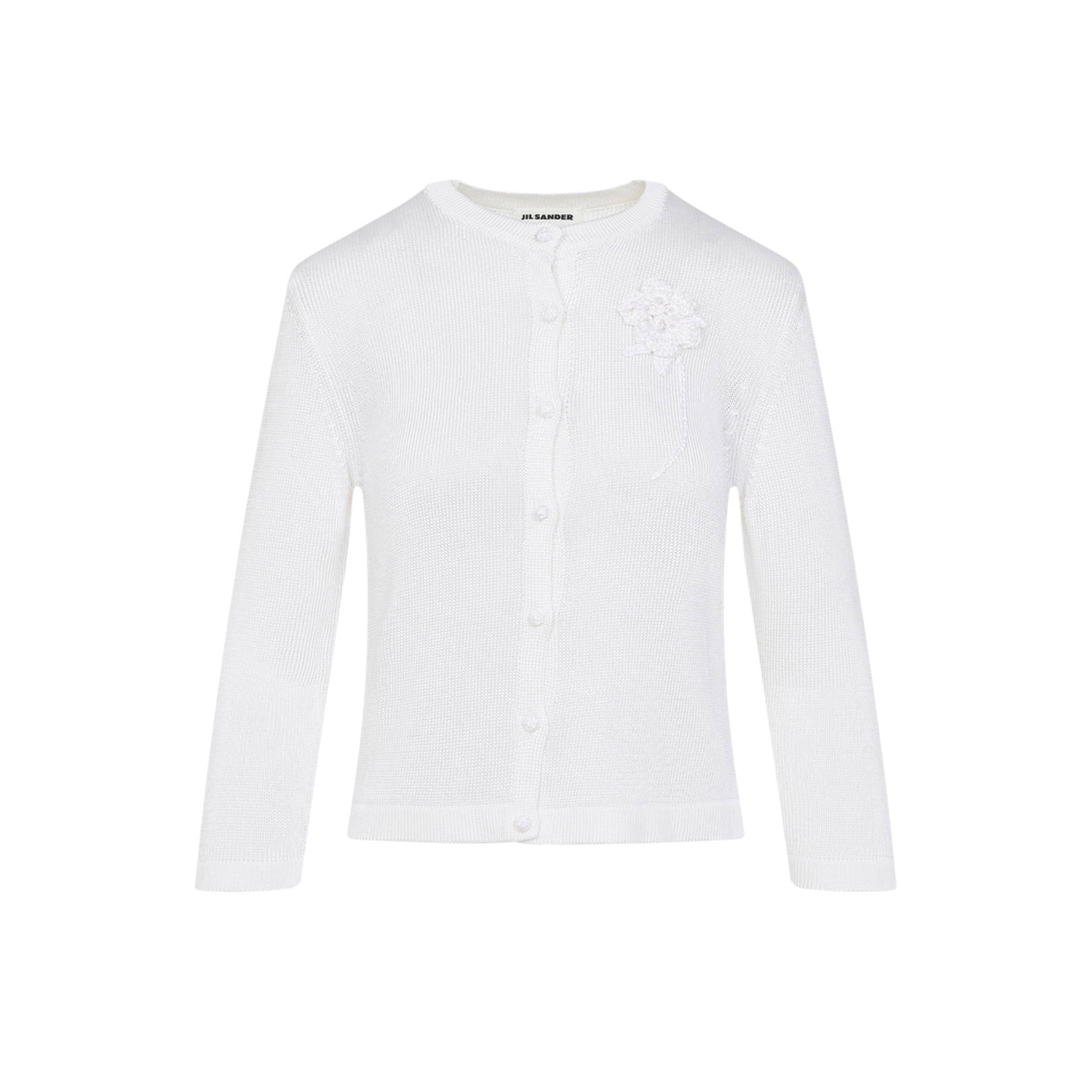 Cardigan With Crochet Flower