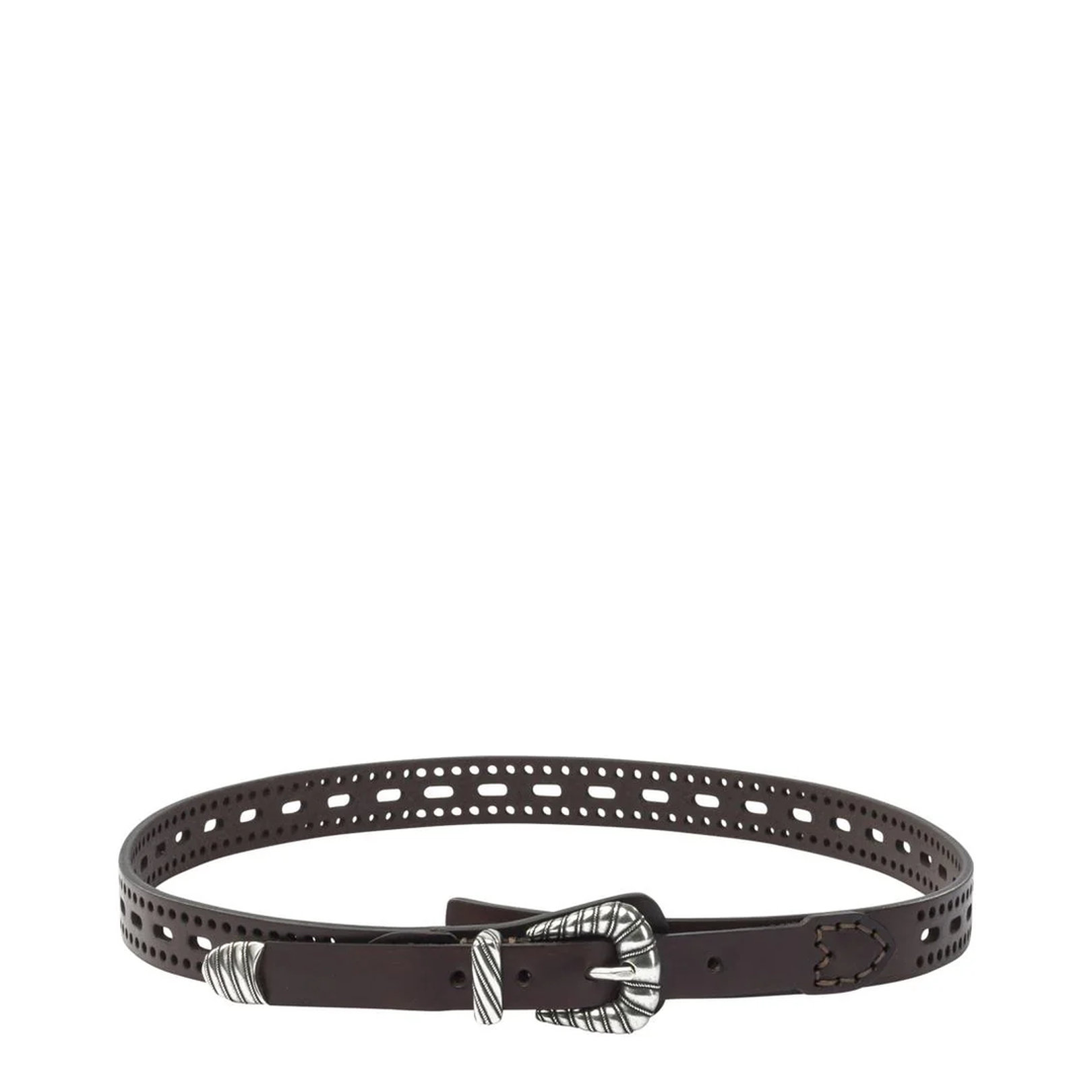 Leather Belt With Perforated Details