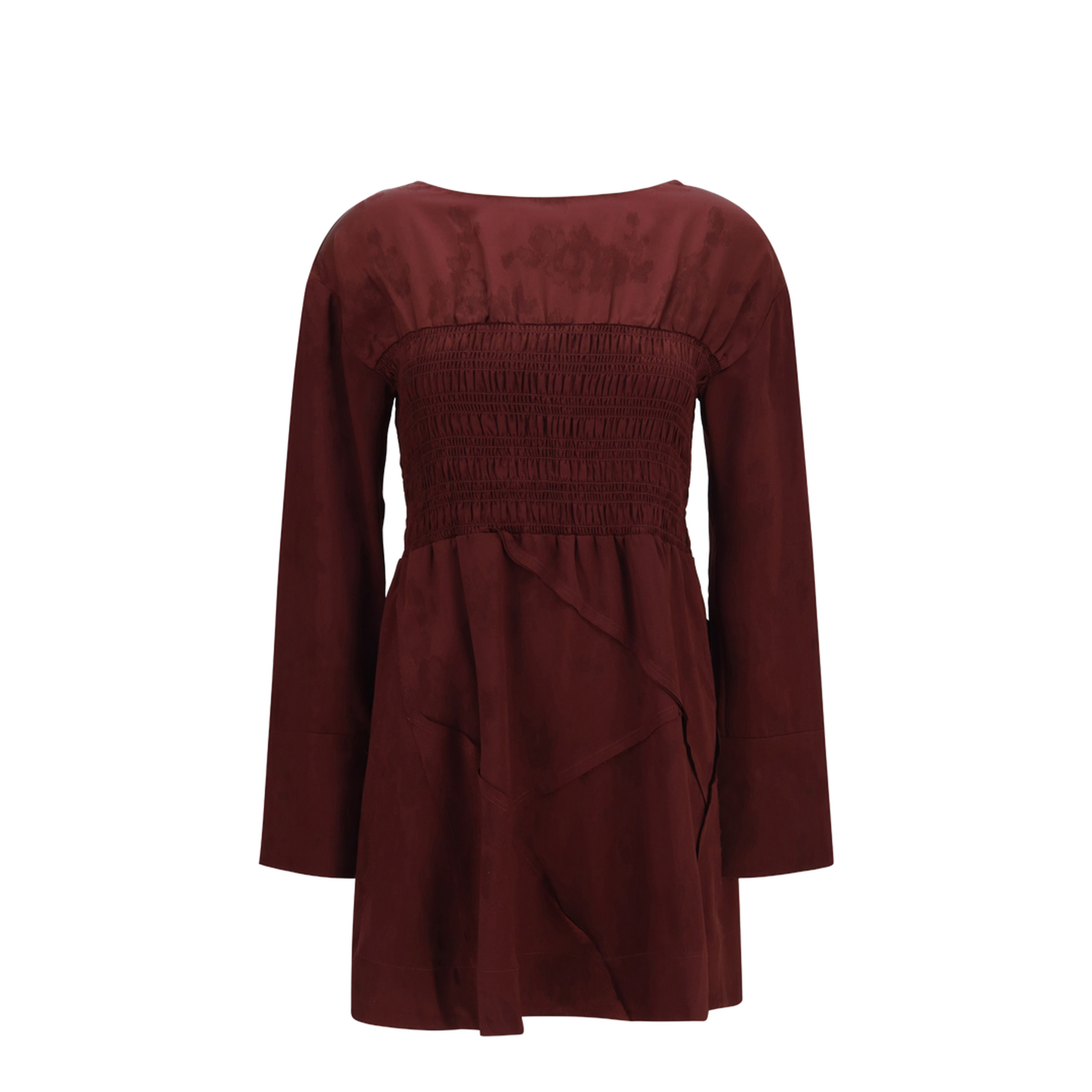 MAYFEYR - Ganni - Long-Sleeve Satin Mini Dress - A1030628