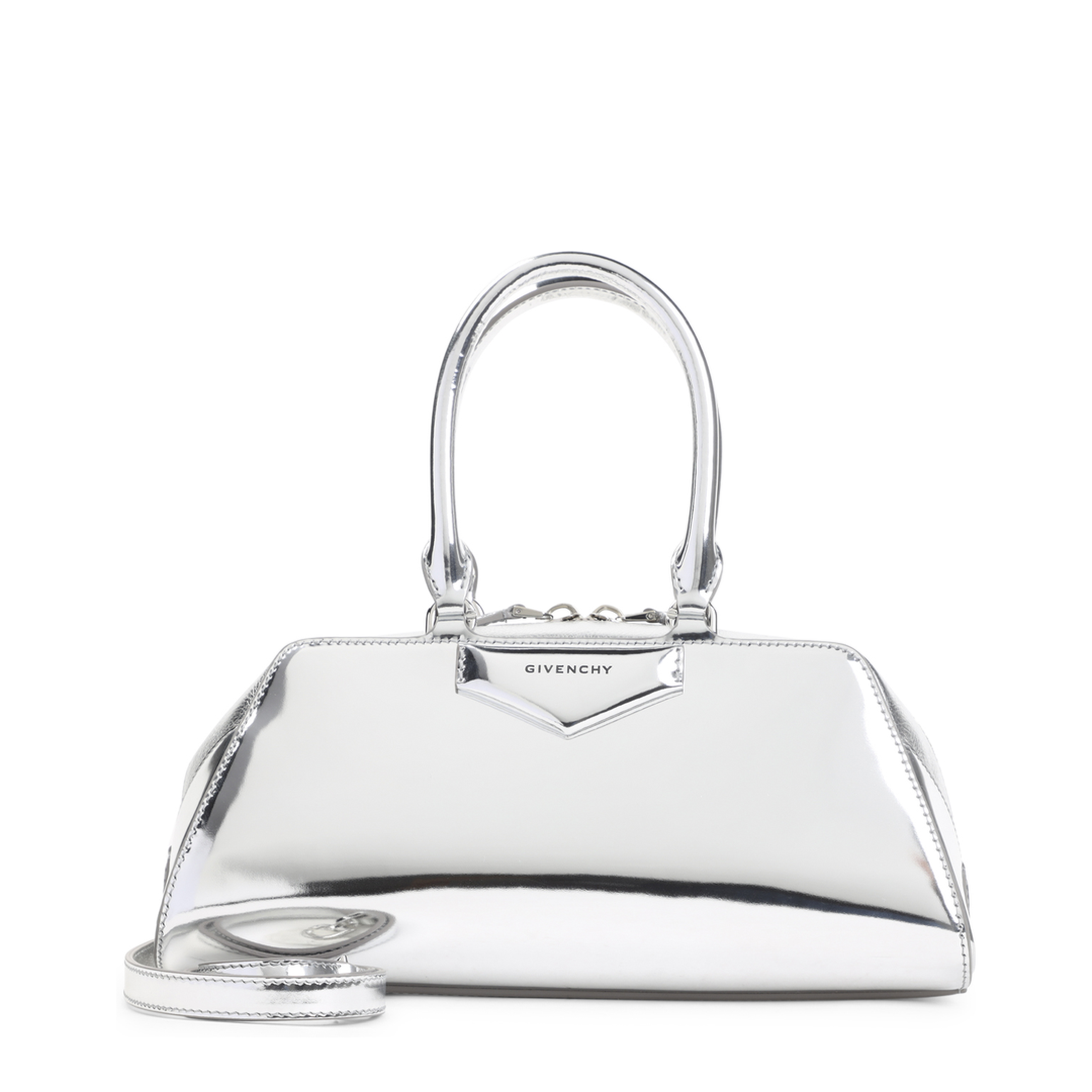 Small Antigona East-West Bag in Laminated Leather