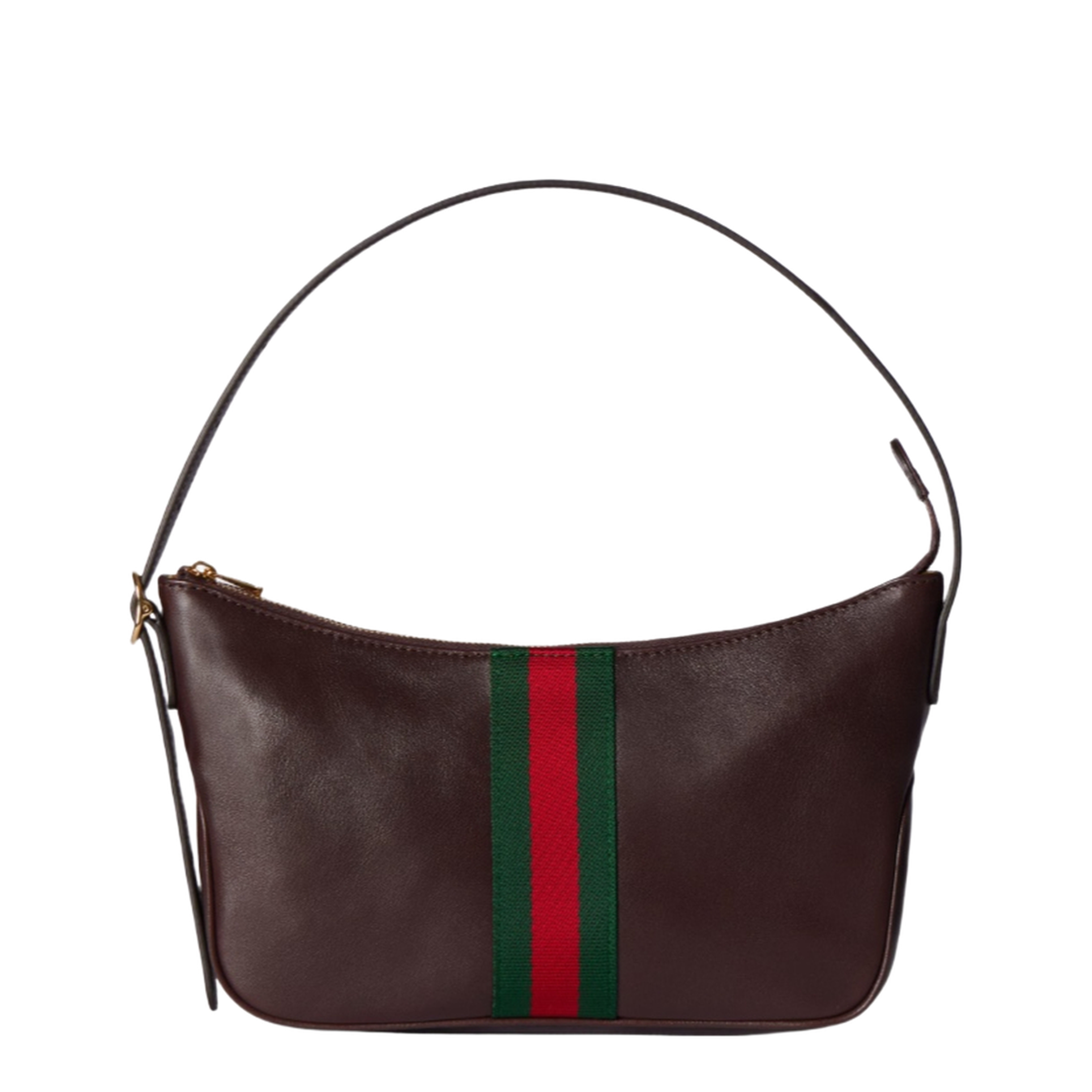 Lunetta small crossbody bag in dark brown leather