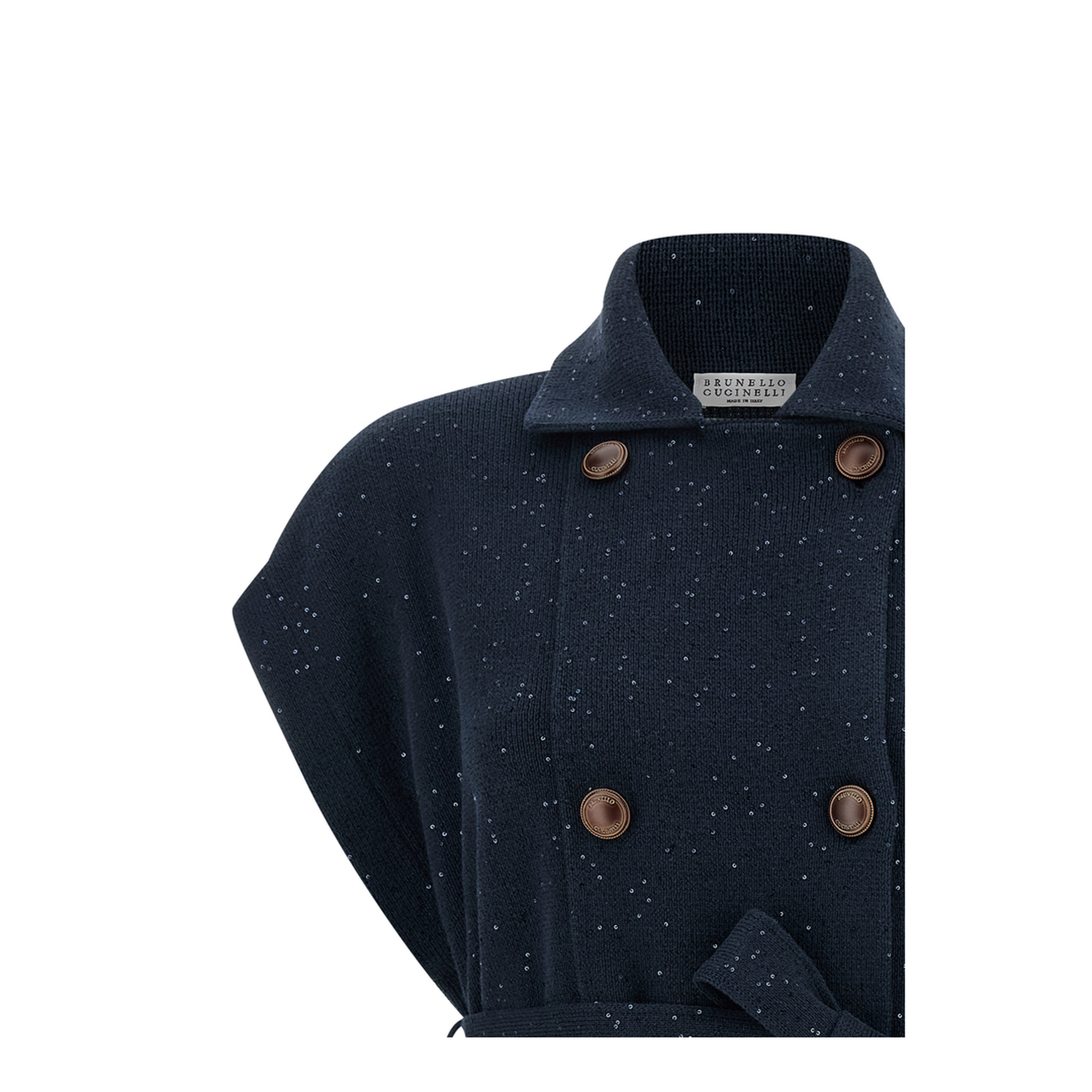 Double-Breasted Tie Knit Vest