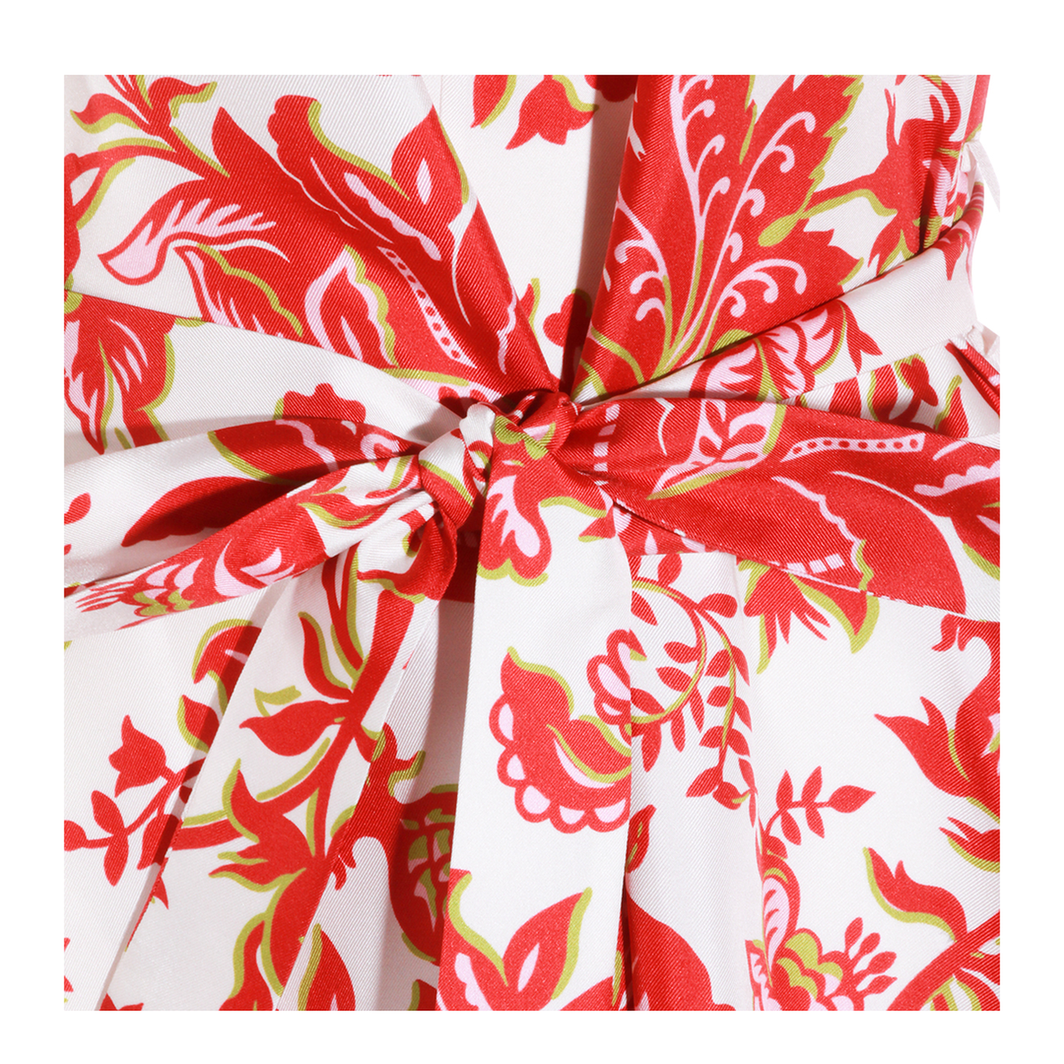 Cotton Mini Dress Red/White