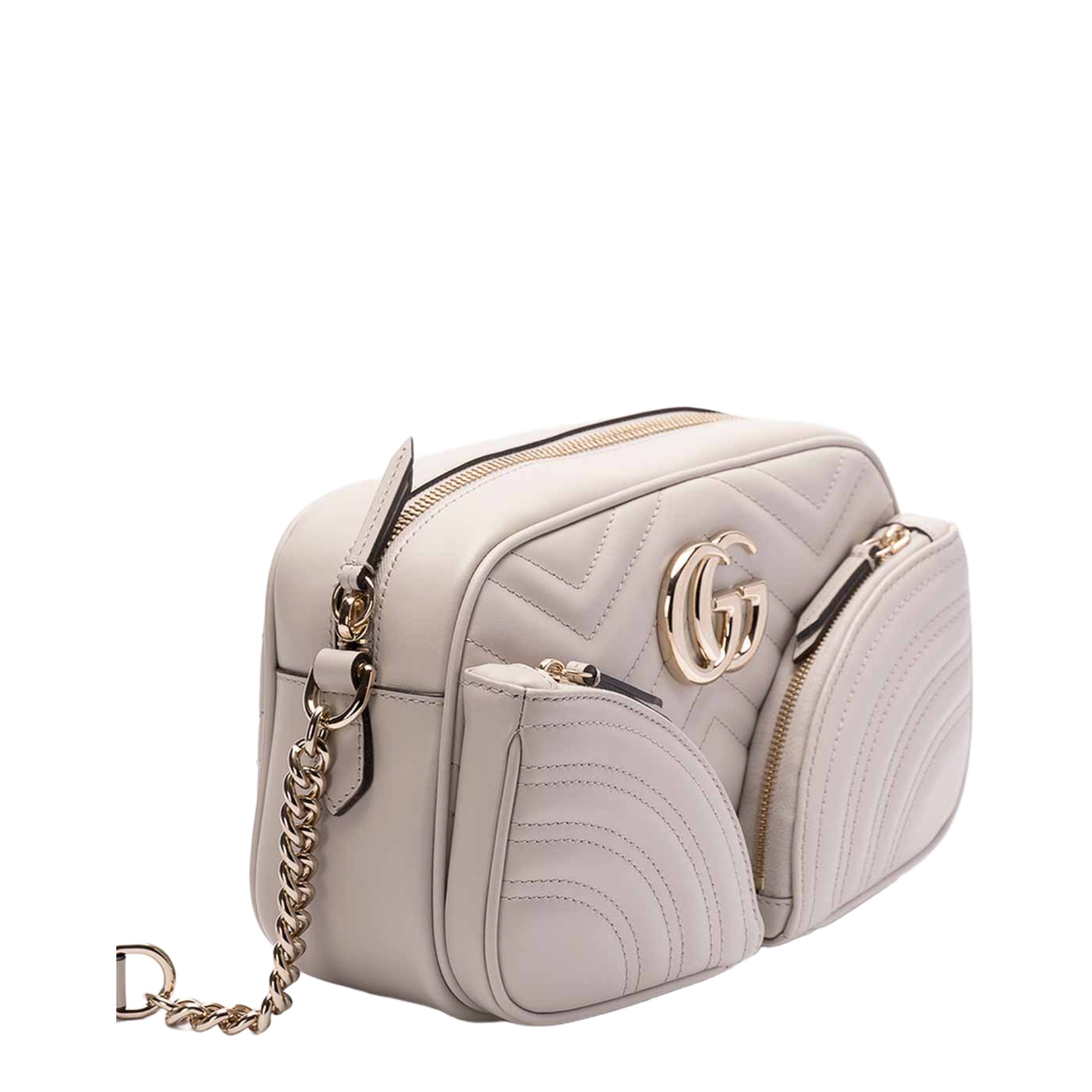 GG Marmont Small Canvas Camera Bag - Cream