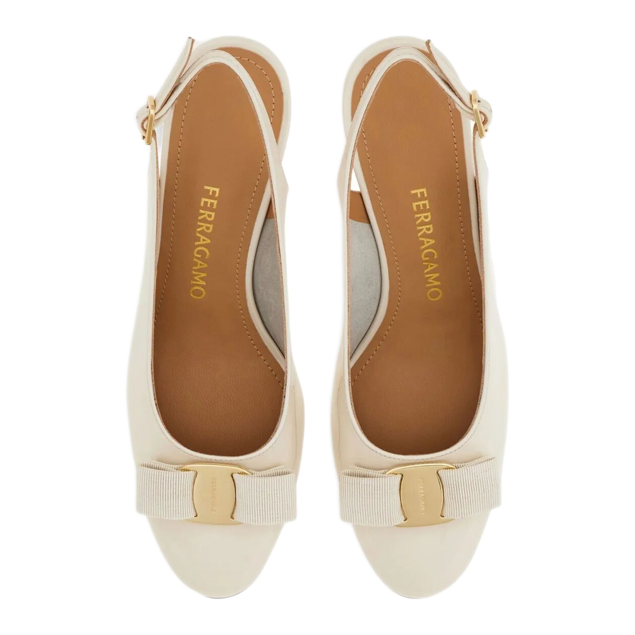 MAYFEYR - Ferragamo - Slingback Fiocco Vara - 01L1300790740MASCARPONEBISCOTTO