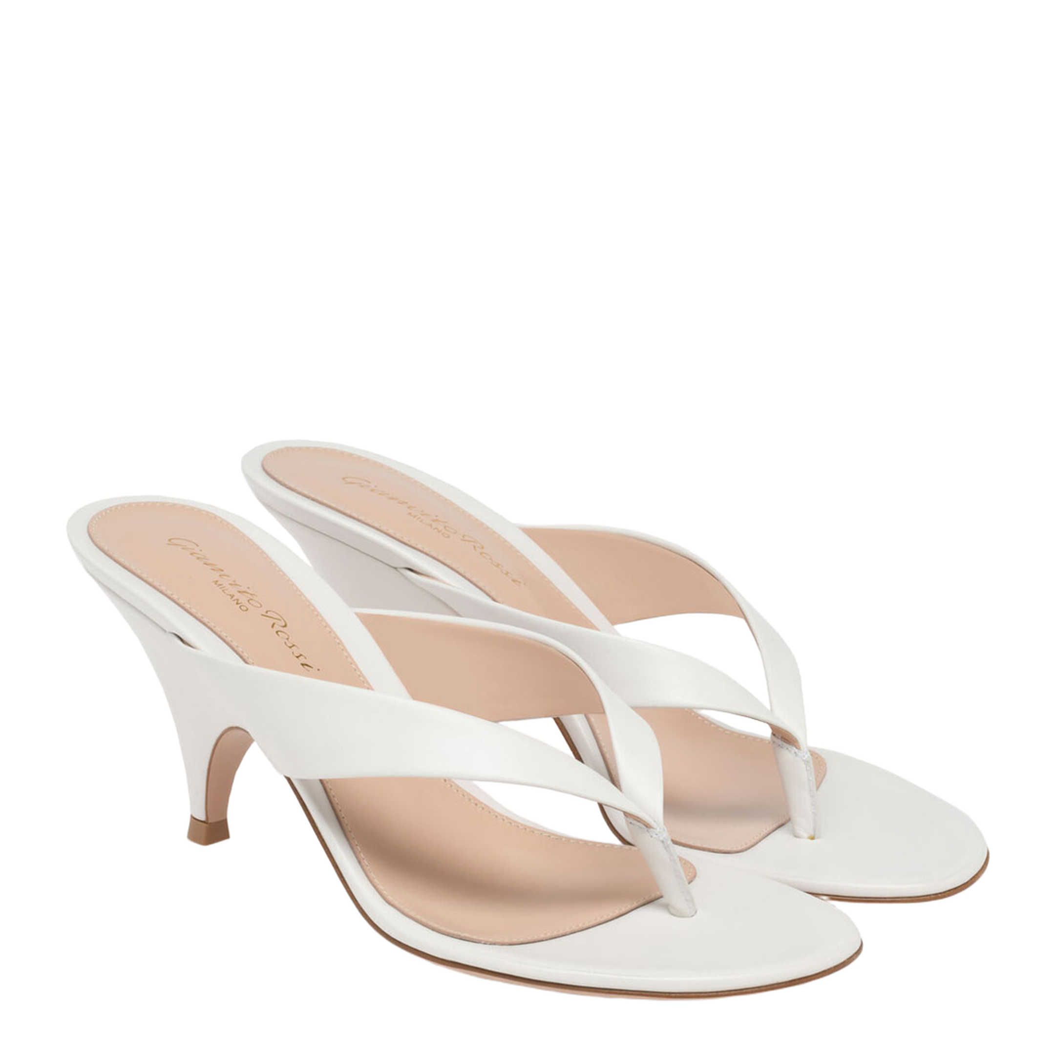 MAYFEYR - Gianvito Rossi - Sofia Thong 70 Leather Sandals - G1013870RICVIT