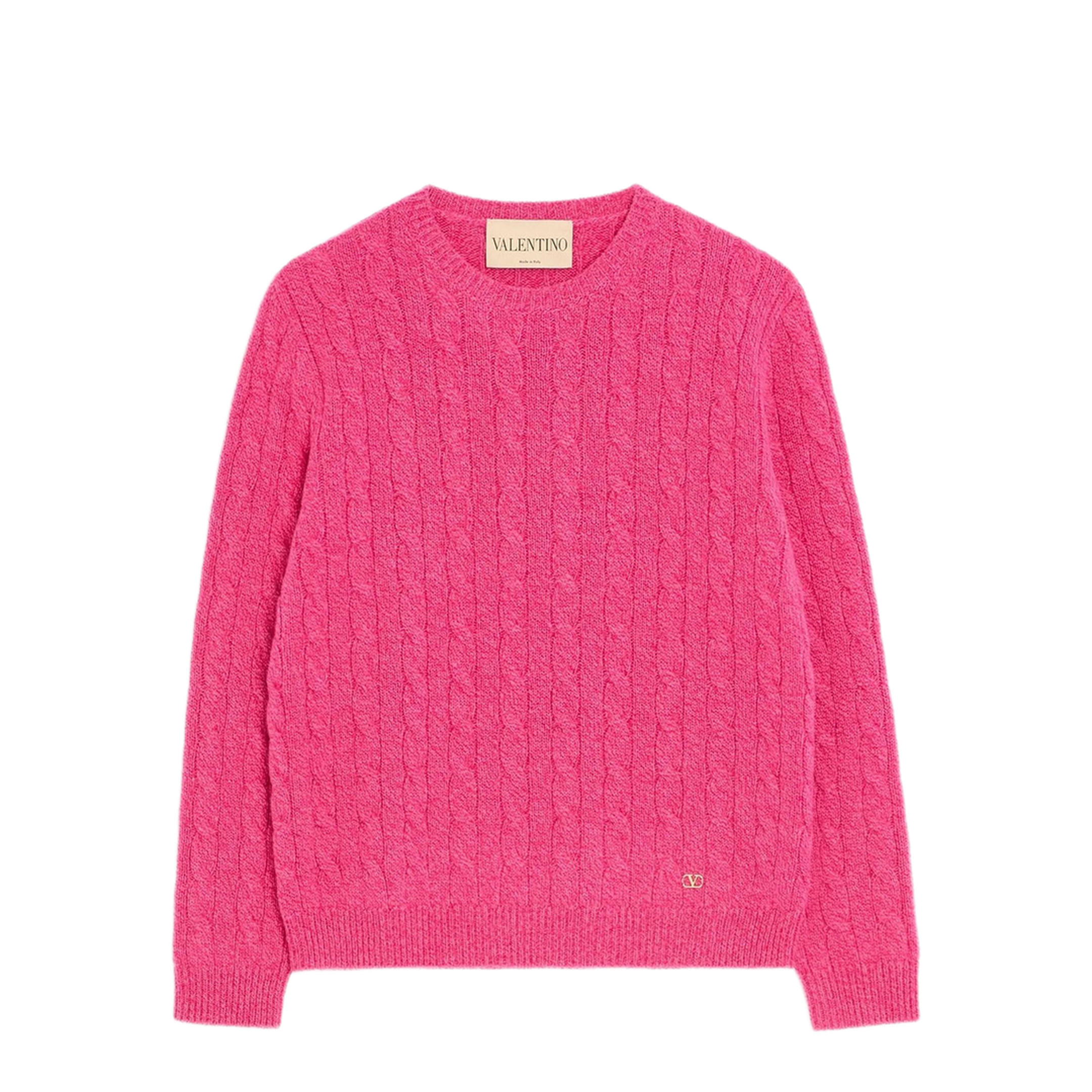 MAYFEYR - Valentino - Wool Mouliné Cable-Knit Sweater - BKC75DADH0LW
