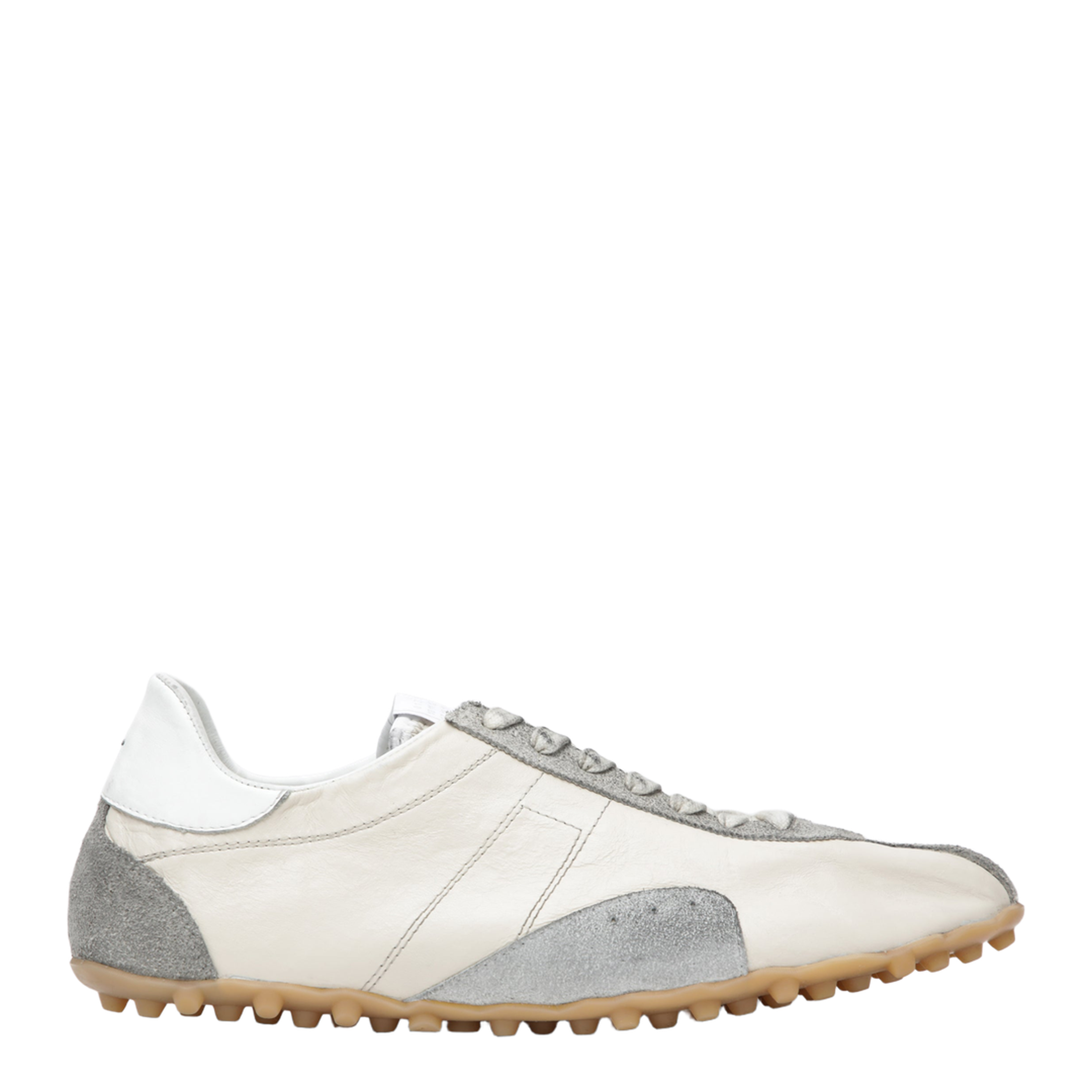 Sprinters Sneakers In Cream Leather And Vintage Suede