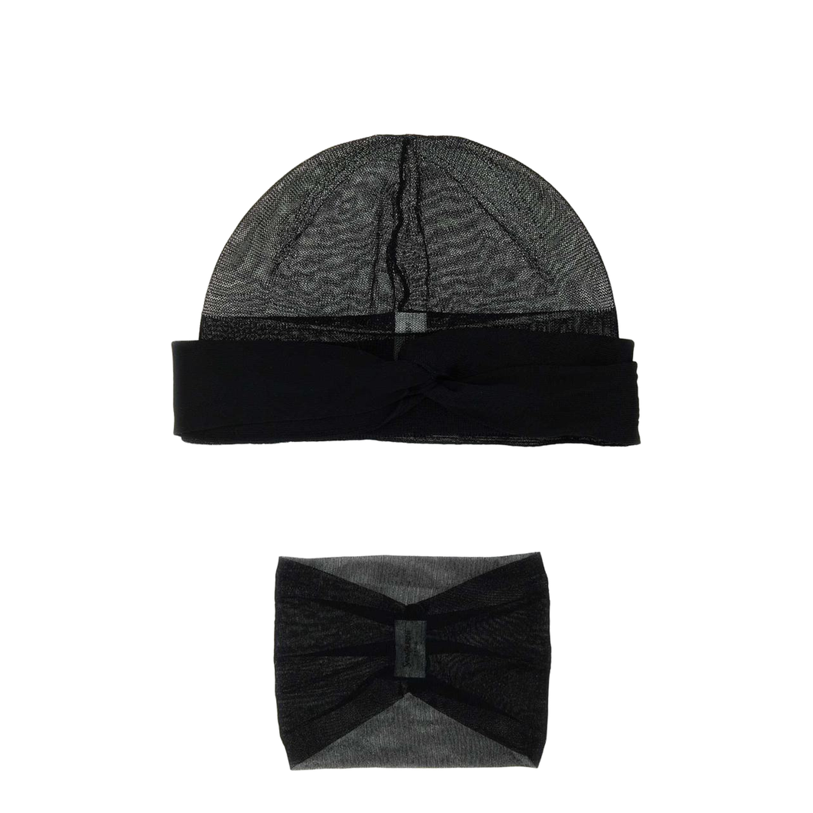 Transparent Knit Hat, Headband and Necklace Set