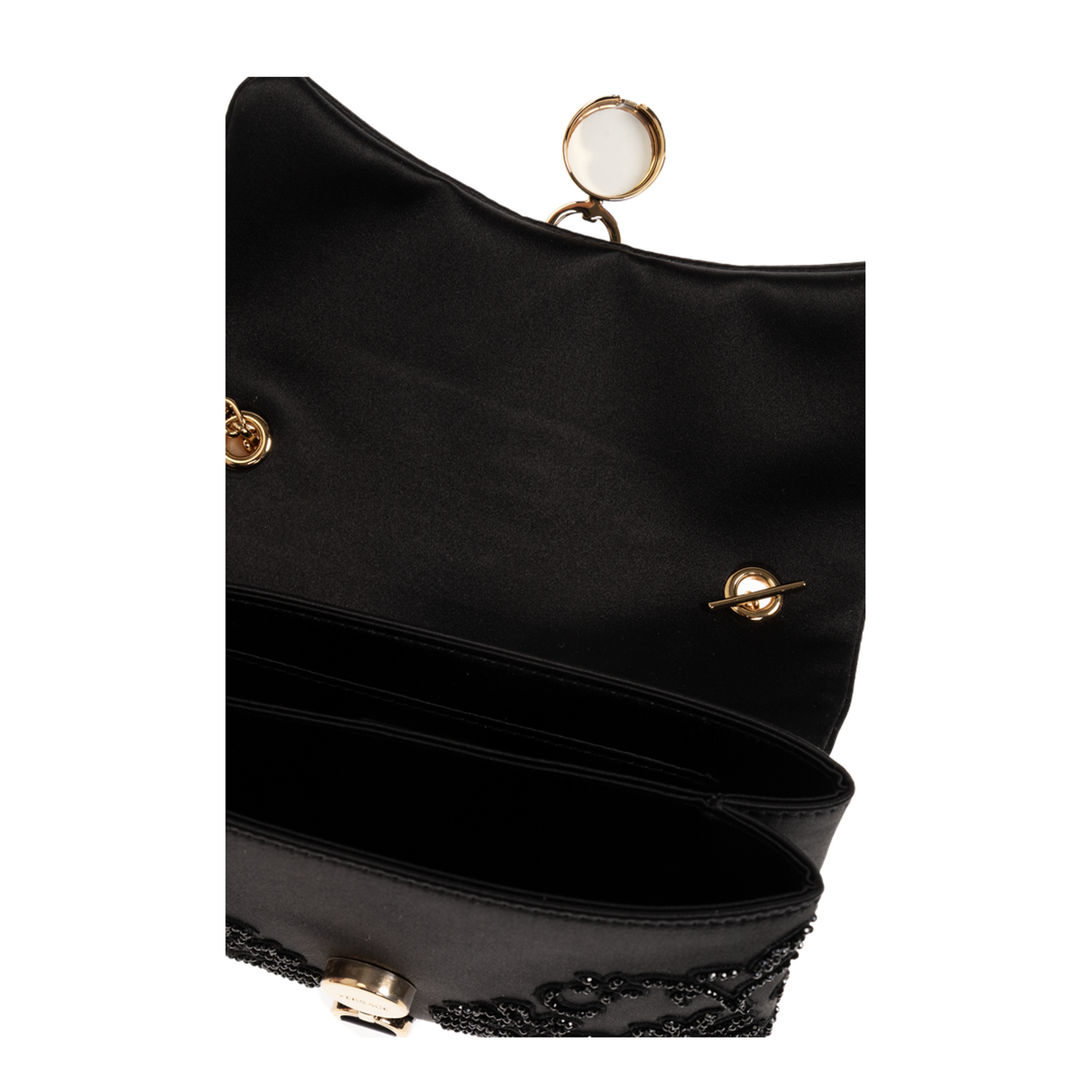Kleio Mini Satin Mini Bag - Black/Gold