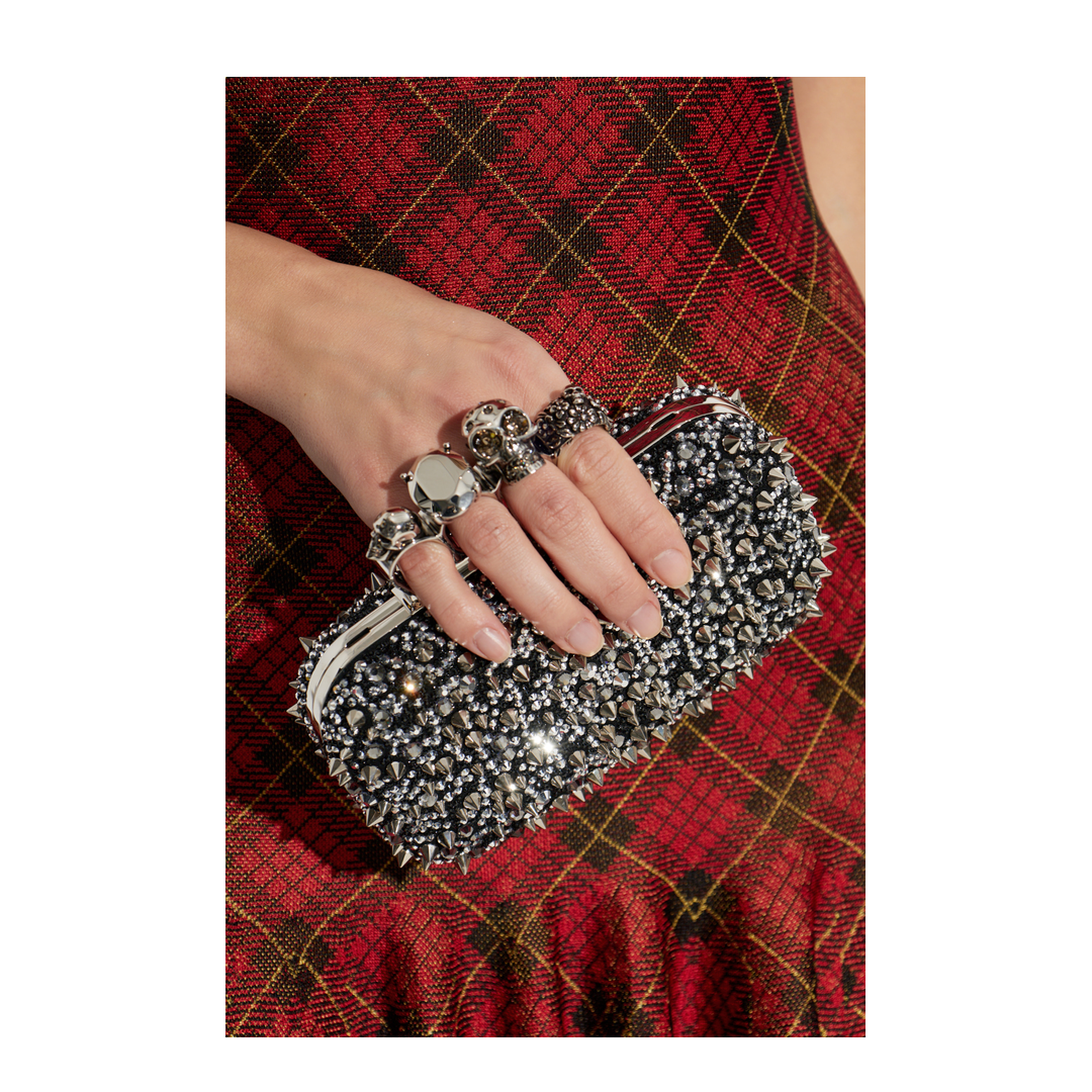 MAYFEYR - Alexander Mcqueen - Clutch Bag With Shimmering Crystals - 8503111T1151000