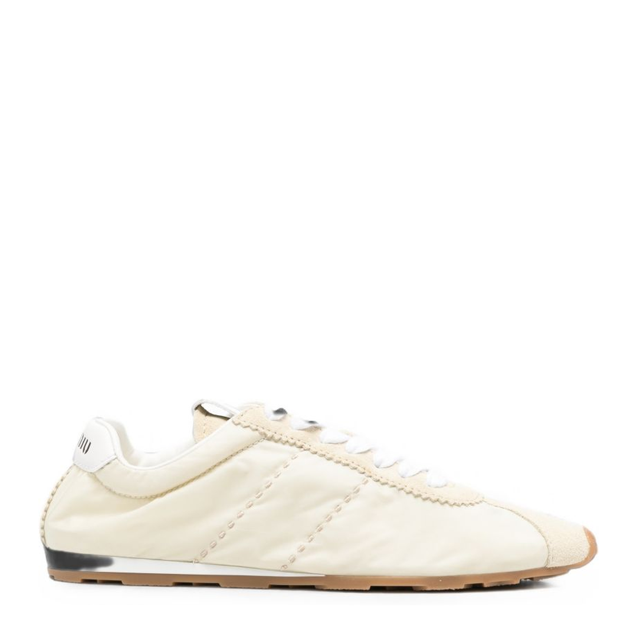 MAYFEYR - Miu Miu - Ecru Silk Finish Sneakers - 5E114ED7CF021M
