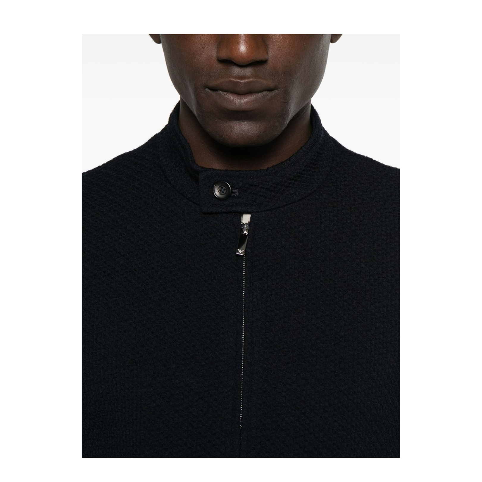 Icon Collection Regular Fit 3D Wool Blend Knit Jersey Blouson