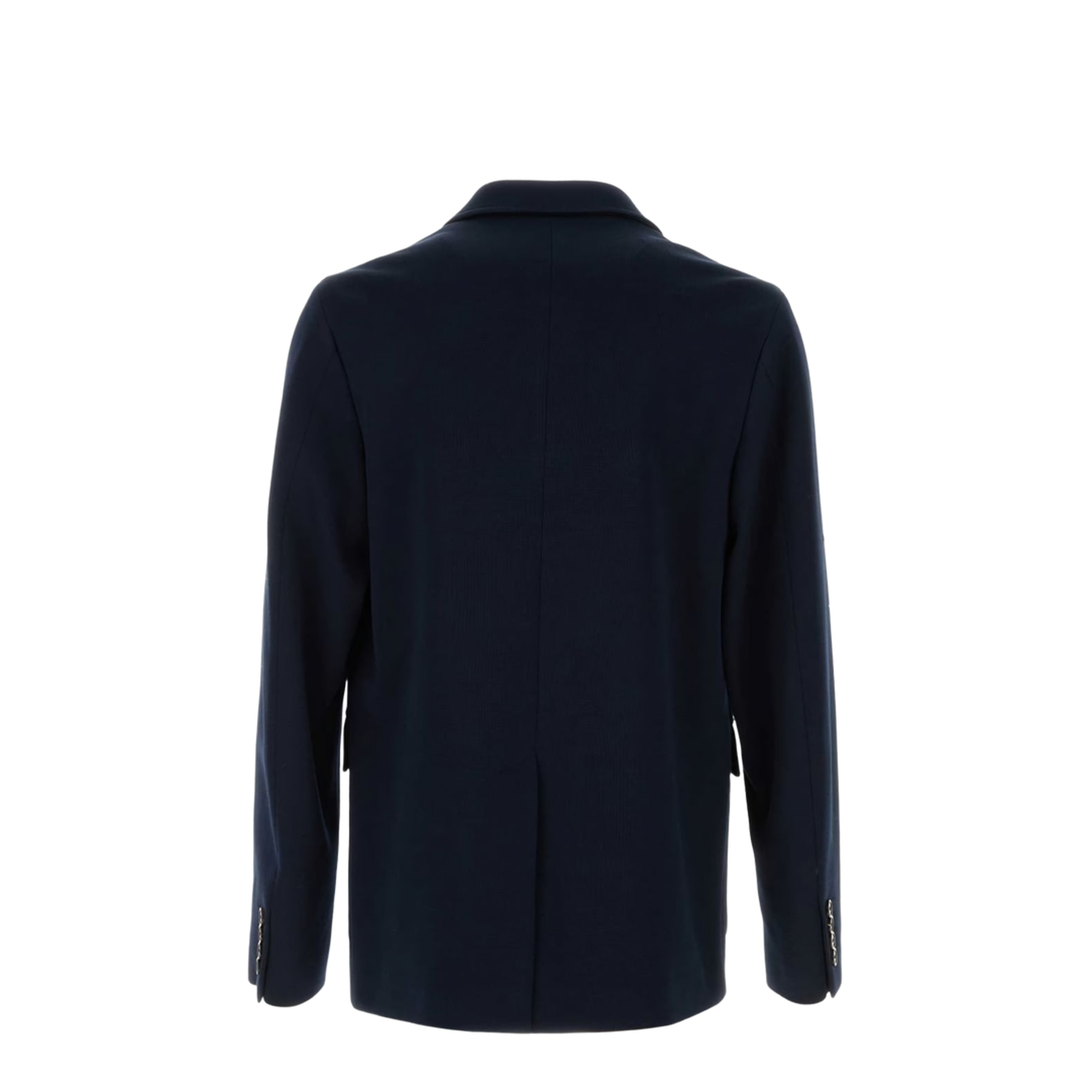 Single-breast Cotton Jersey Jacket in Dark Blue