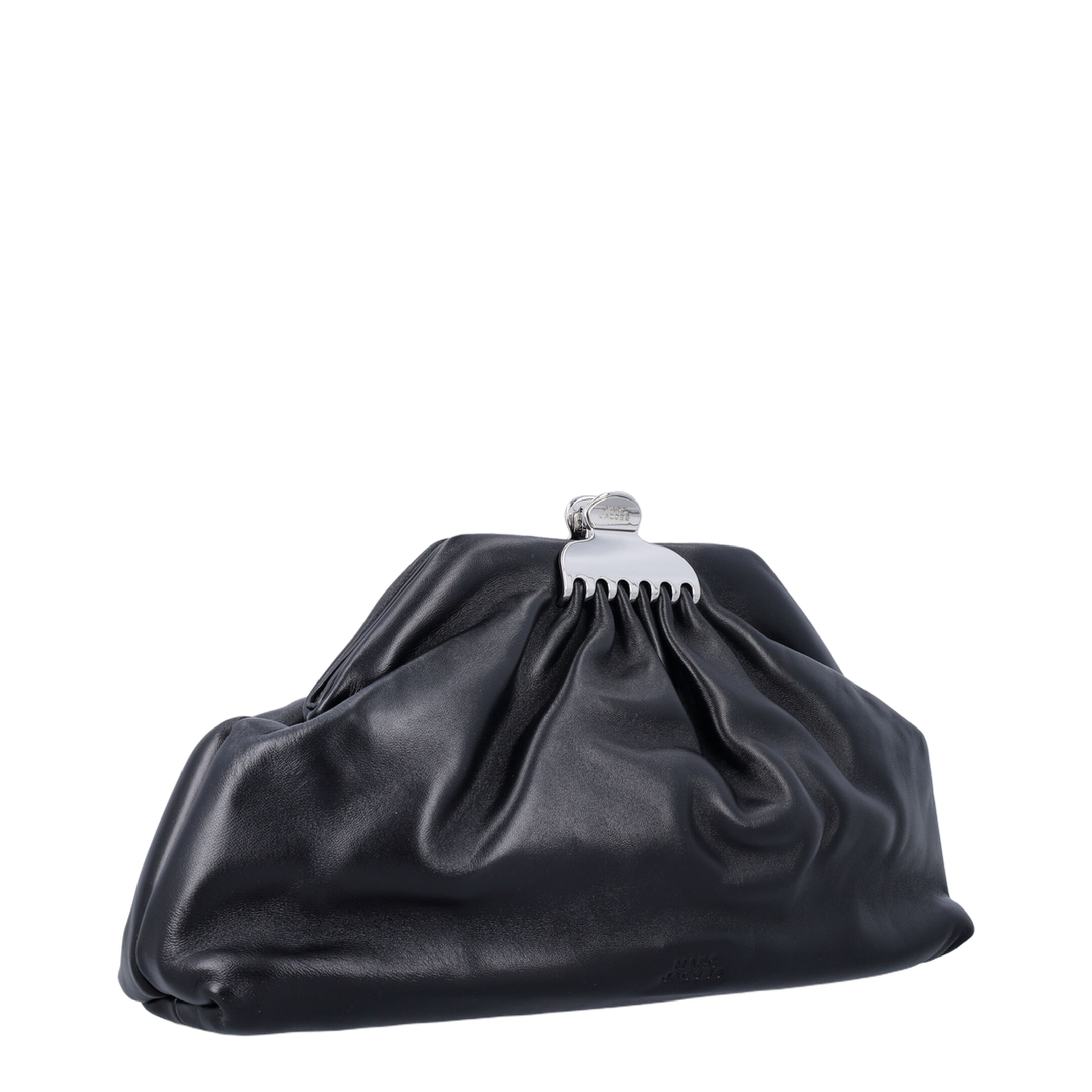 The Glam Clutch TU Smooth Leather Clutch - Black