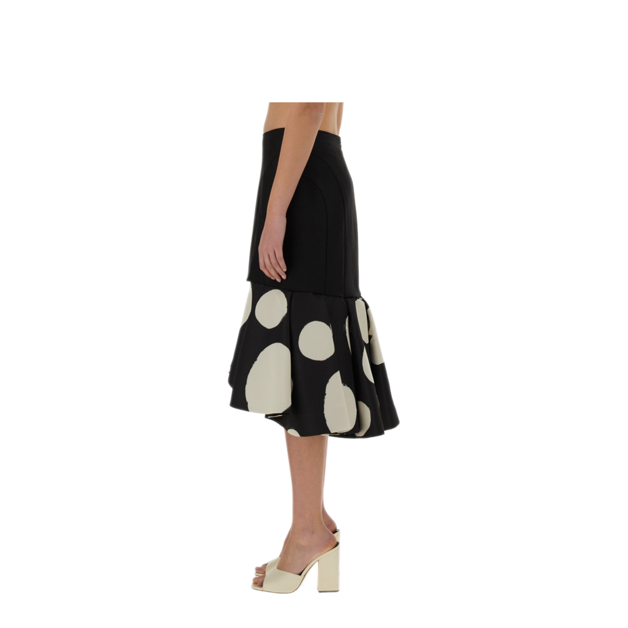 MAYFEYR - NINA RICCI - Midi Skirt With Double Ruffles - 25PCJU018PL0475I9071