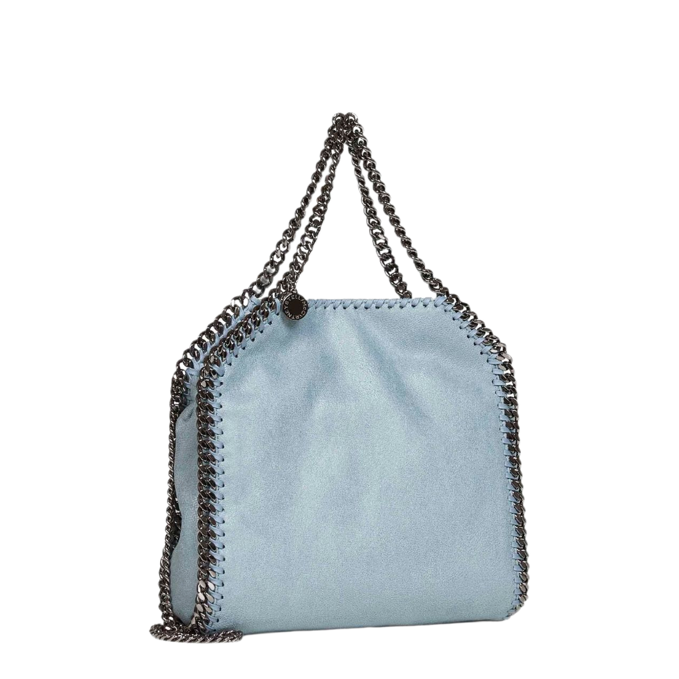 Falabella Mini Vegan Shaggy Deer Tote - Ice Blue