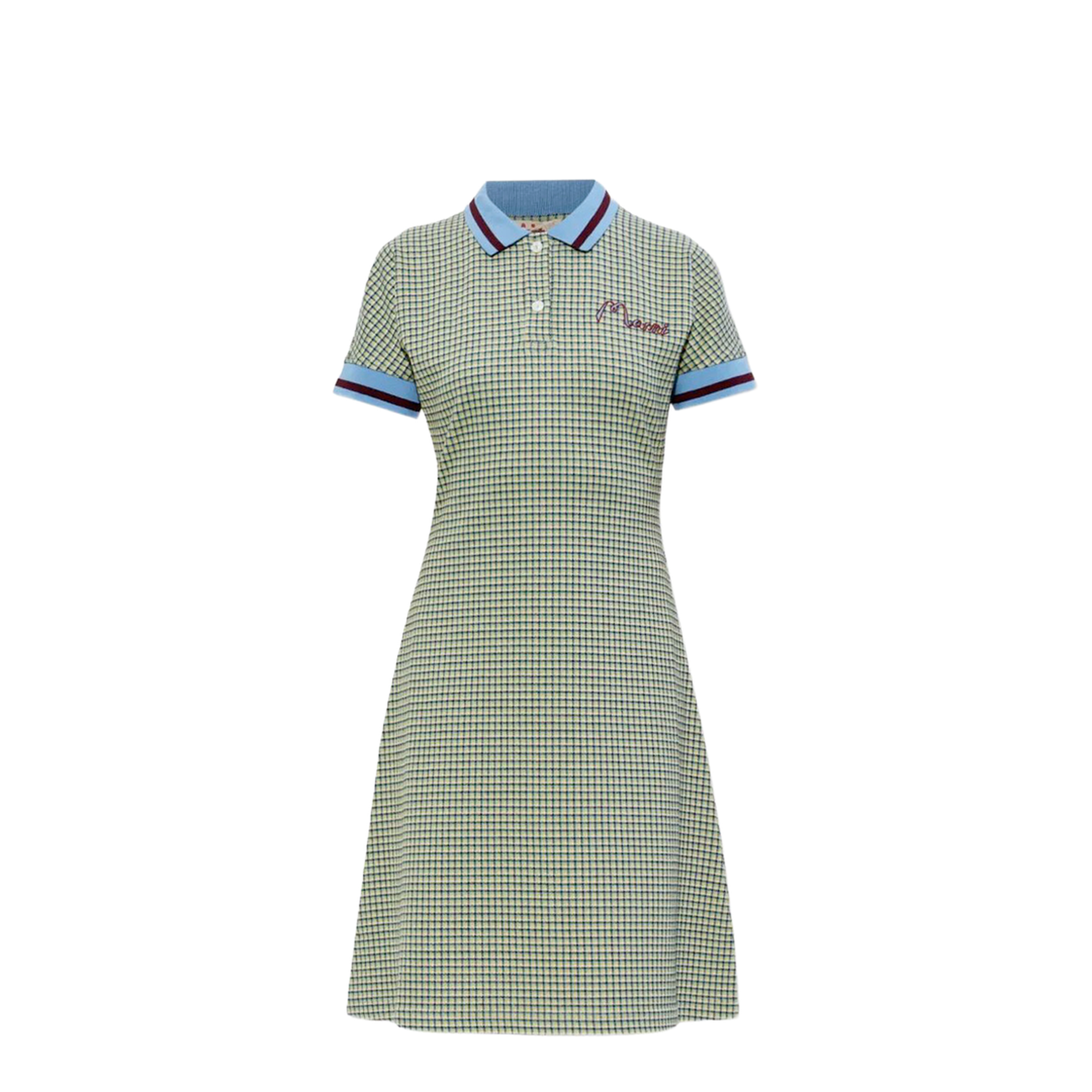 MAYFEYR - Marni - Polo-Collar Check Mini Dress - ABJE1520S0UTVA63