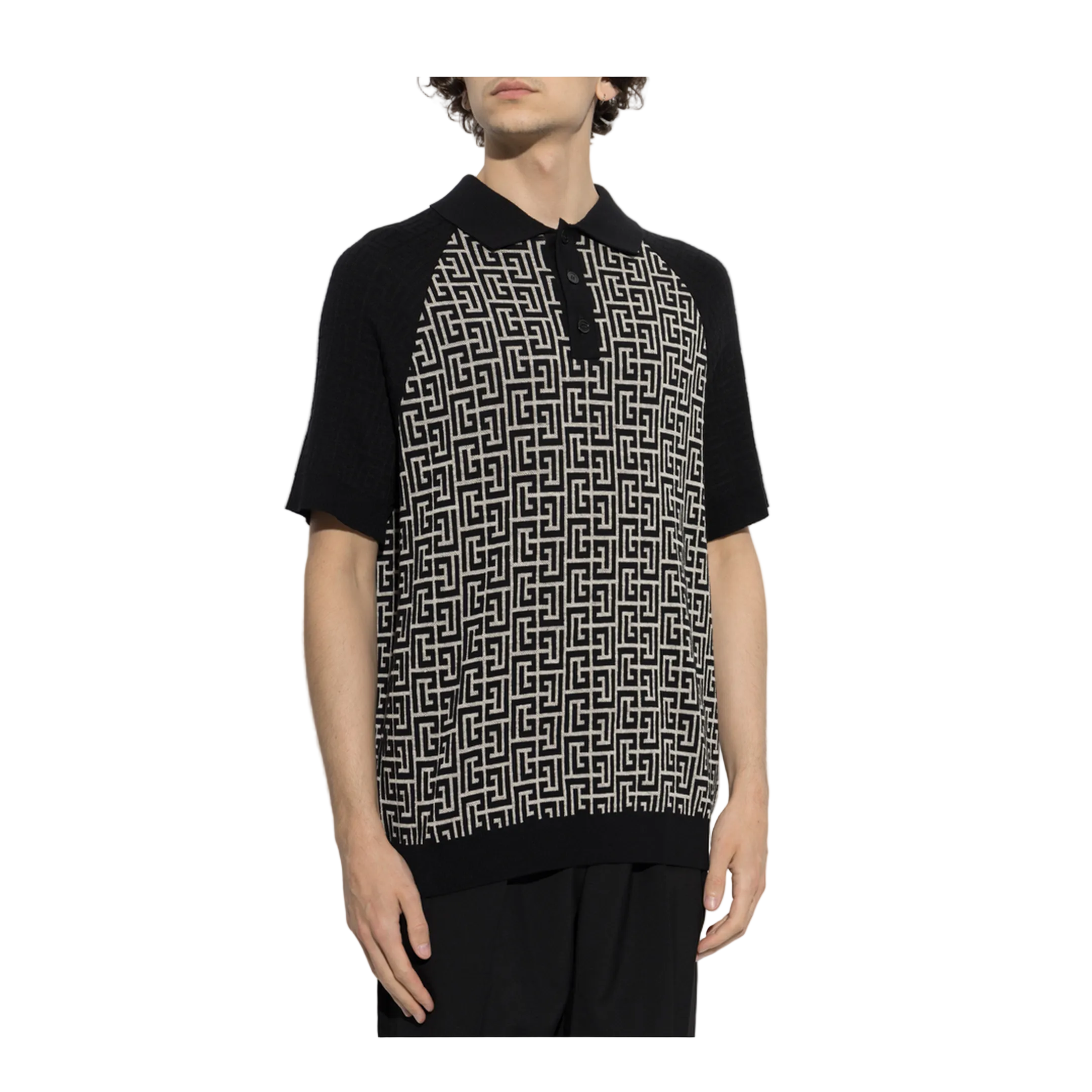 MAYFEYR - Balmain - Polo With Monogram - HH1GB095KI80GFE