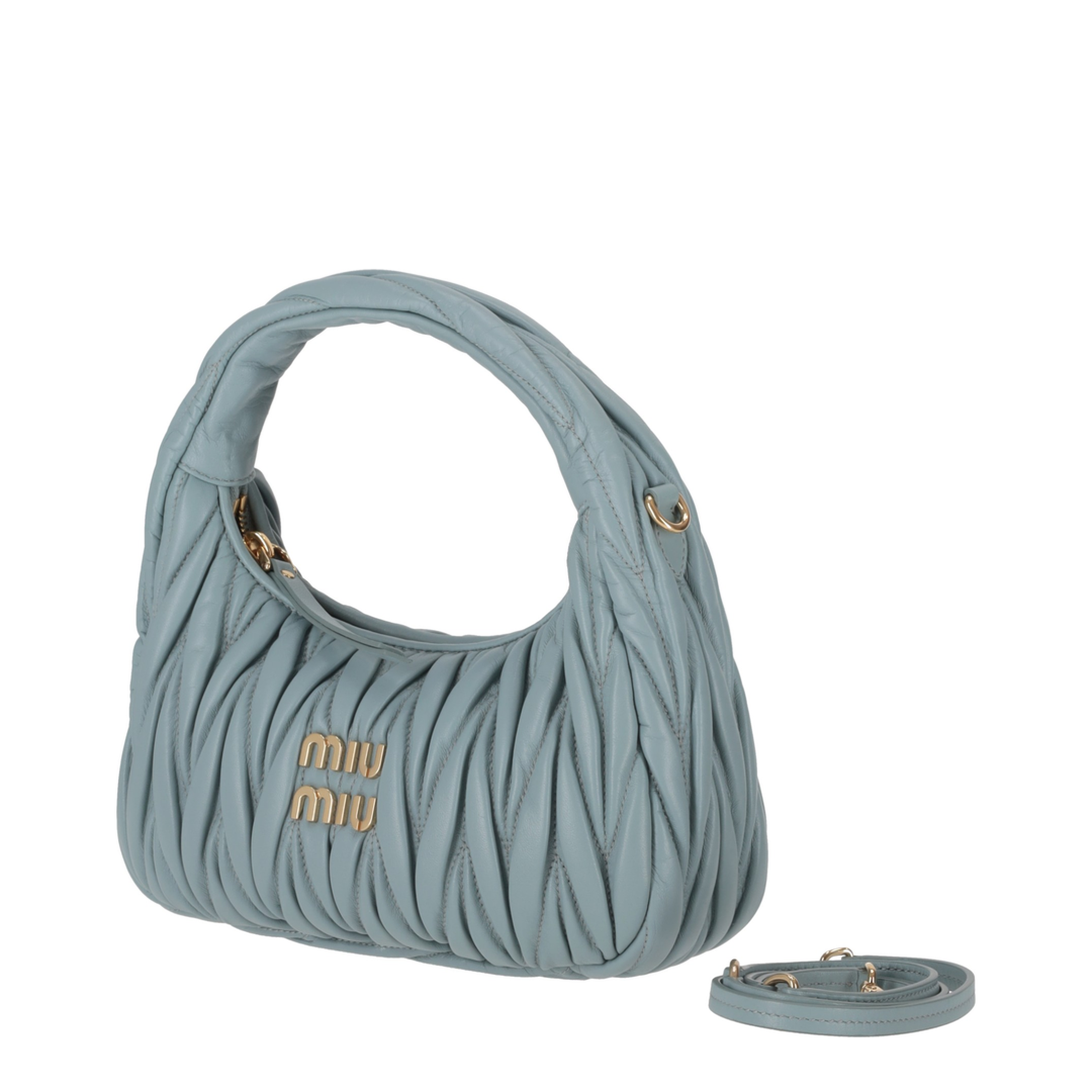 MAYFEYR - Miu Miu - Small Wander Matelassé Hobo Bag - 5BC125VOOYAN88F0035