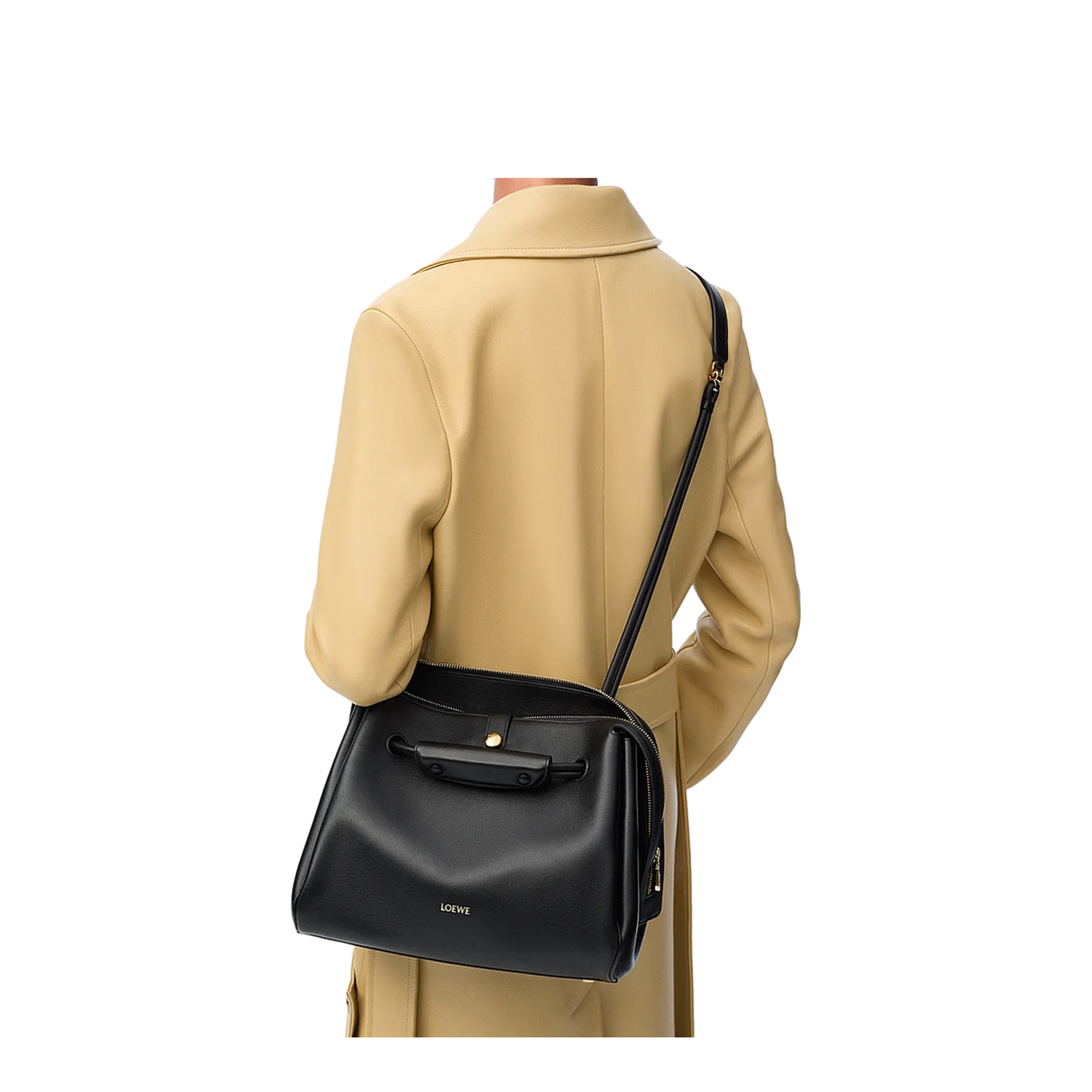 Pebble Pouch in Smooth Calfskin Black