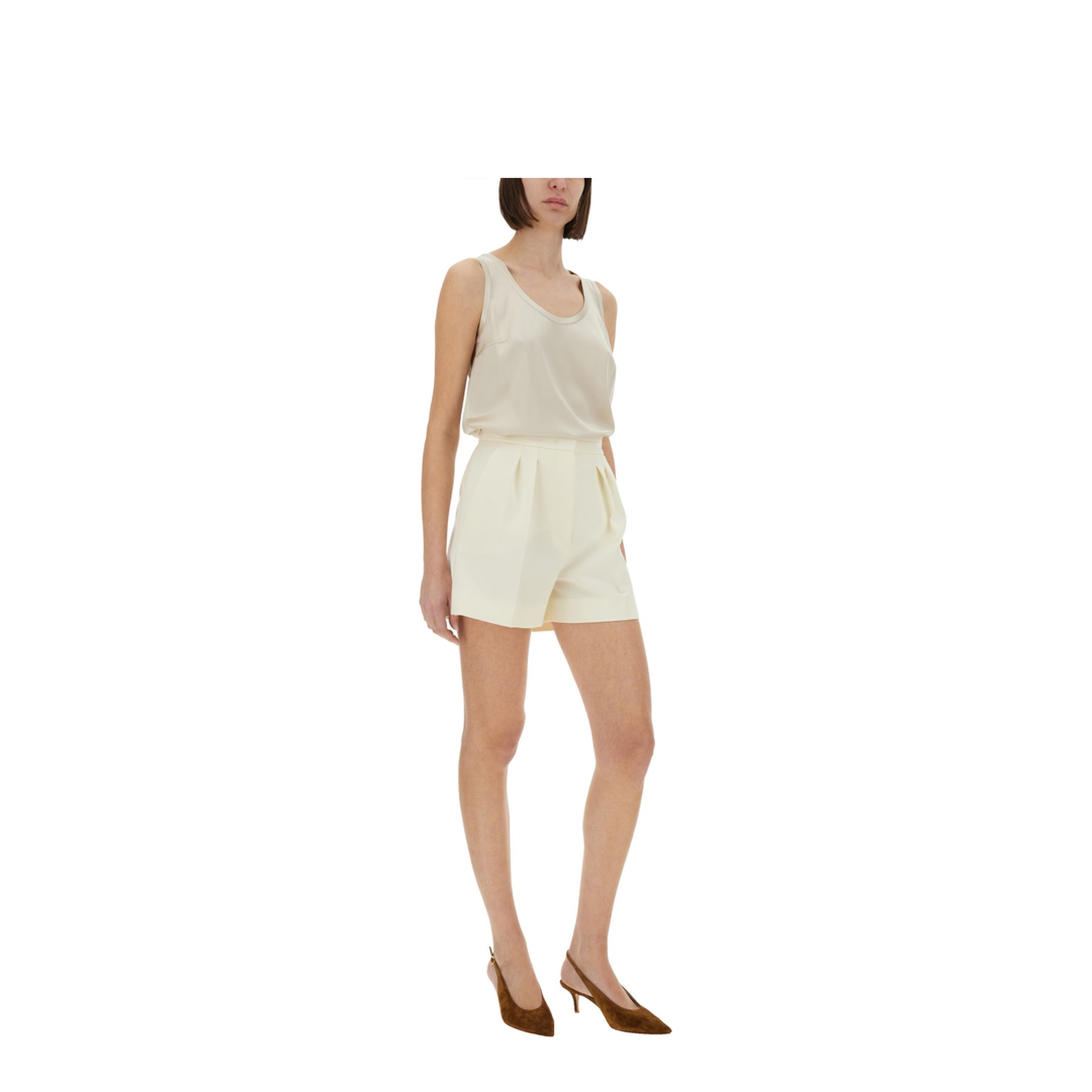 Stretch Silk Satin Top