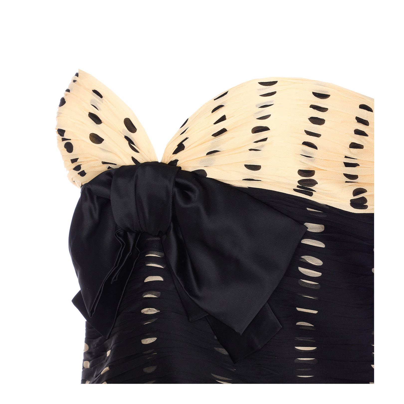 Beige Pattern Top - Black