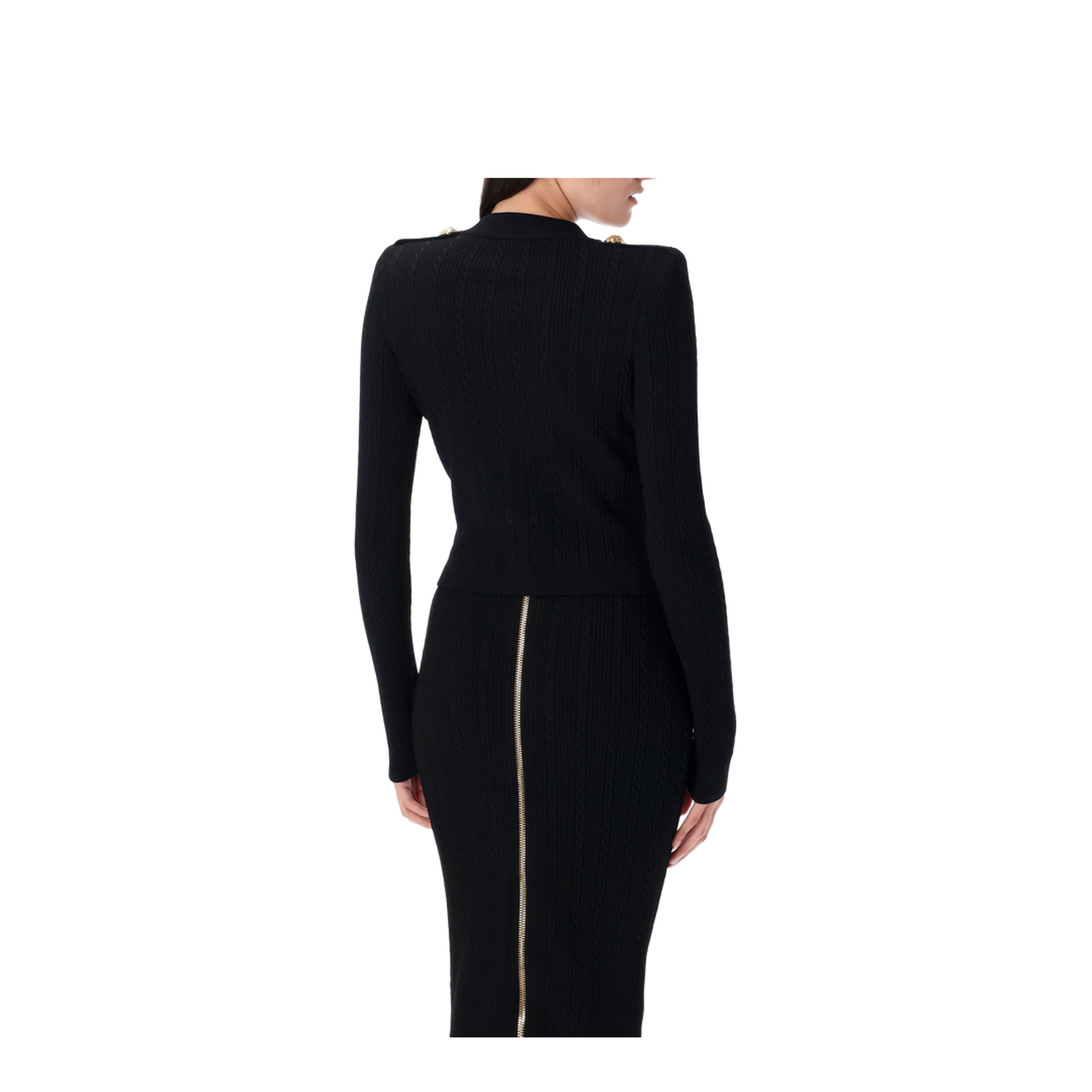 V-necked cardigan
