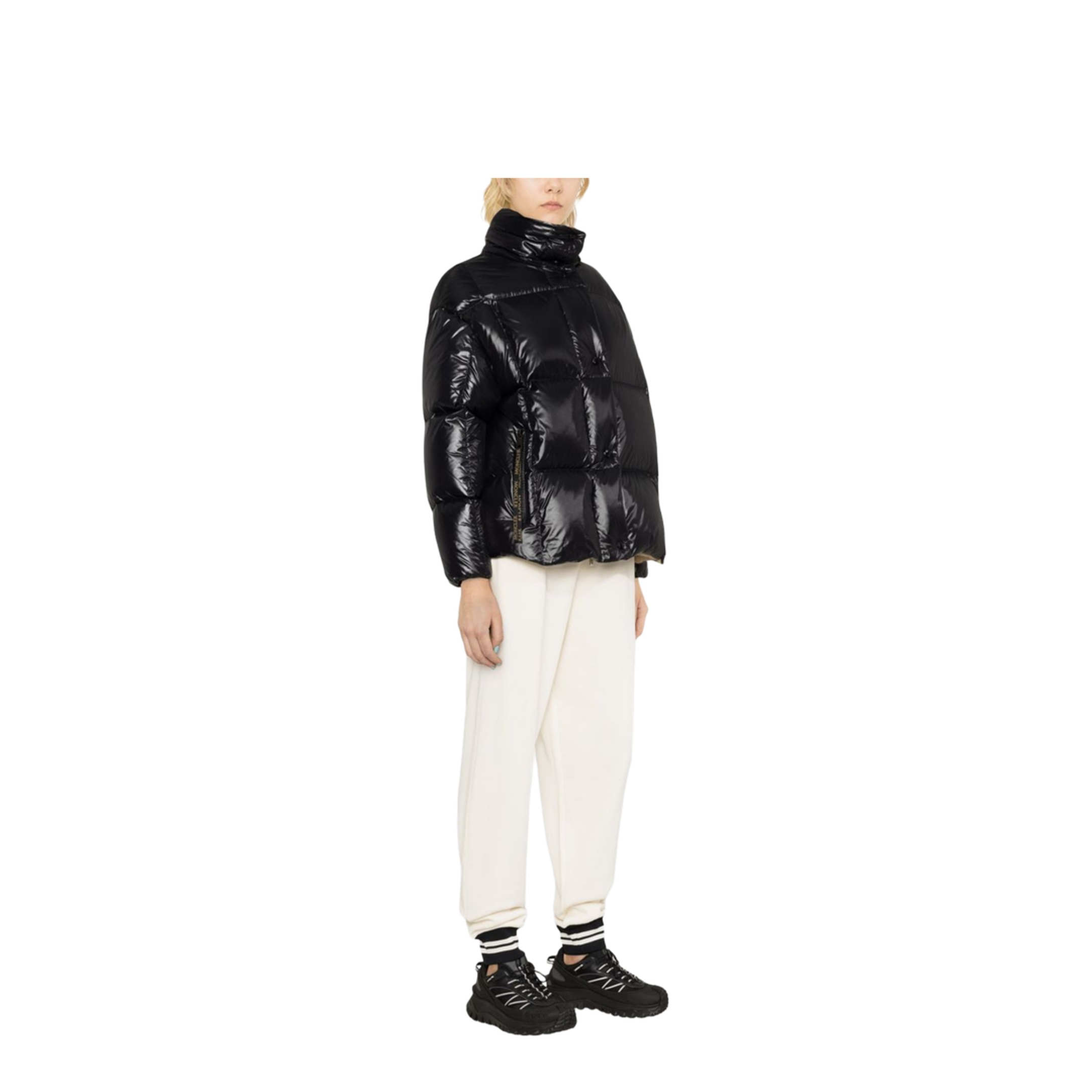 Black Parana Hooded Short Down Jacket