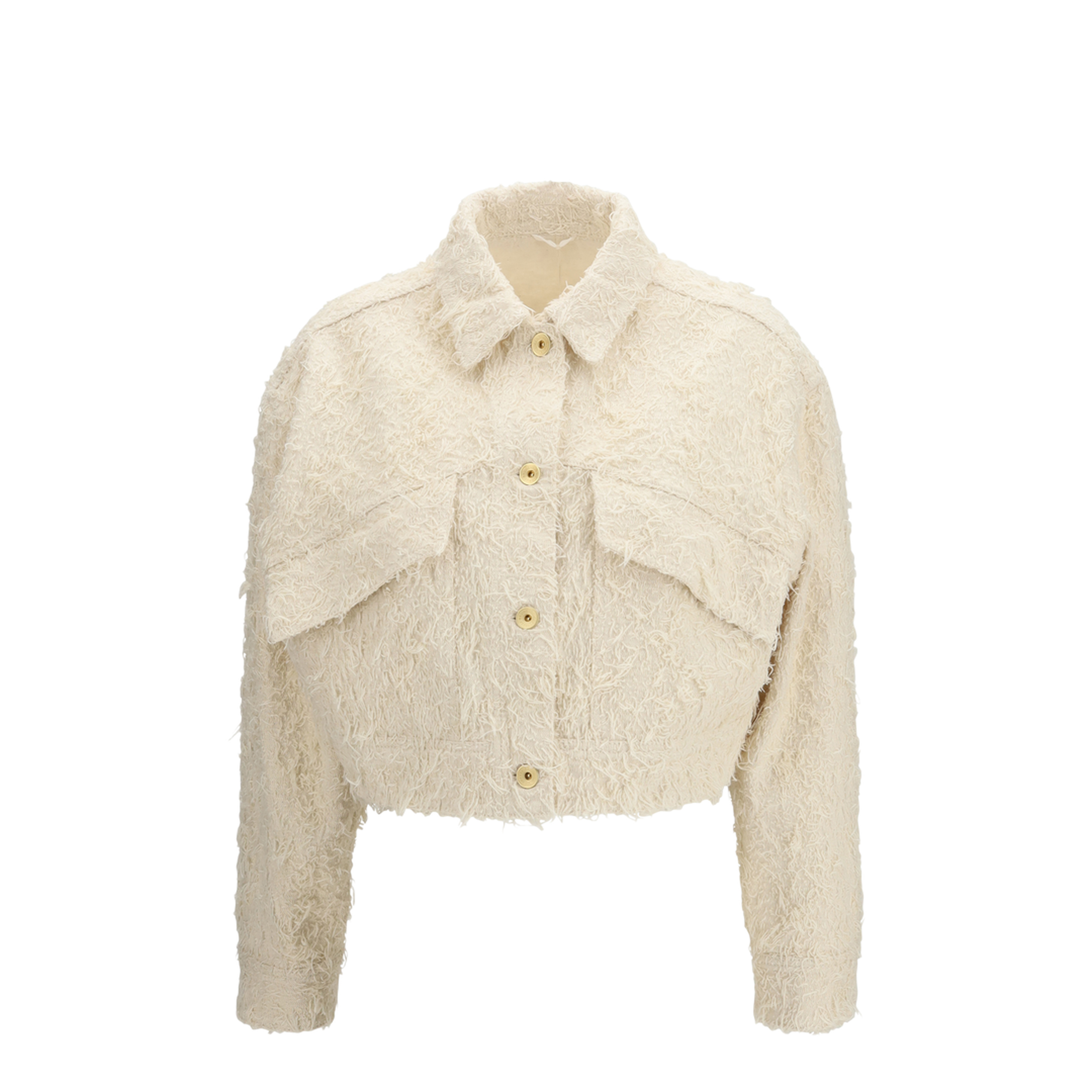 MAYFEYR - Brunello Cucinelli - Fuzzy Dyed Denim Outerwear Jacket With Monili - ML1217771