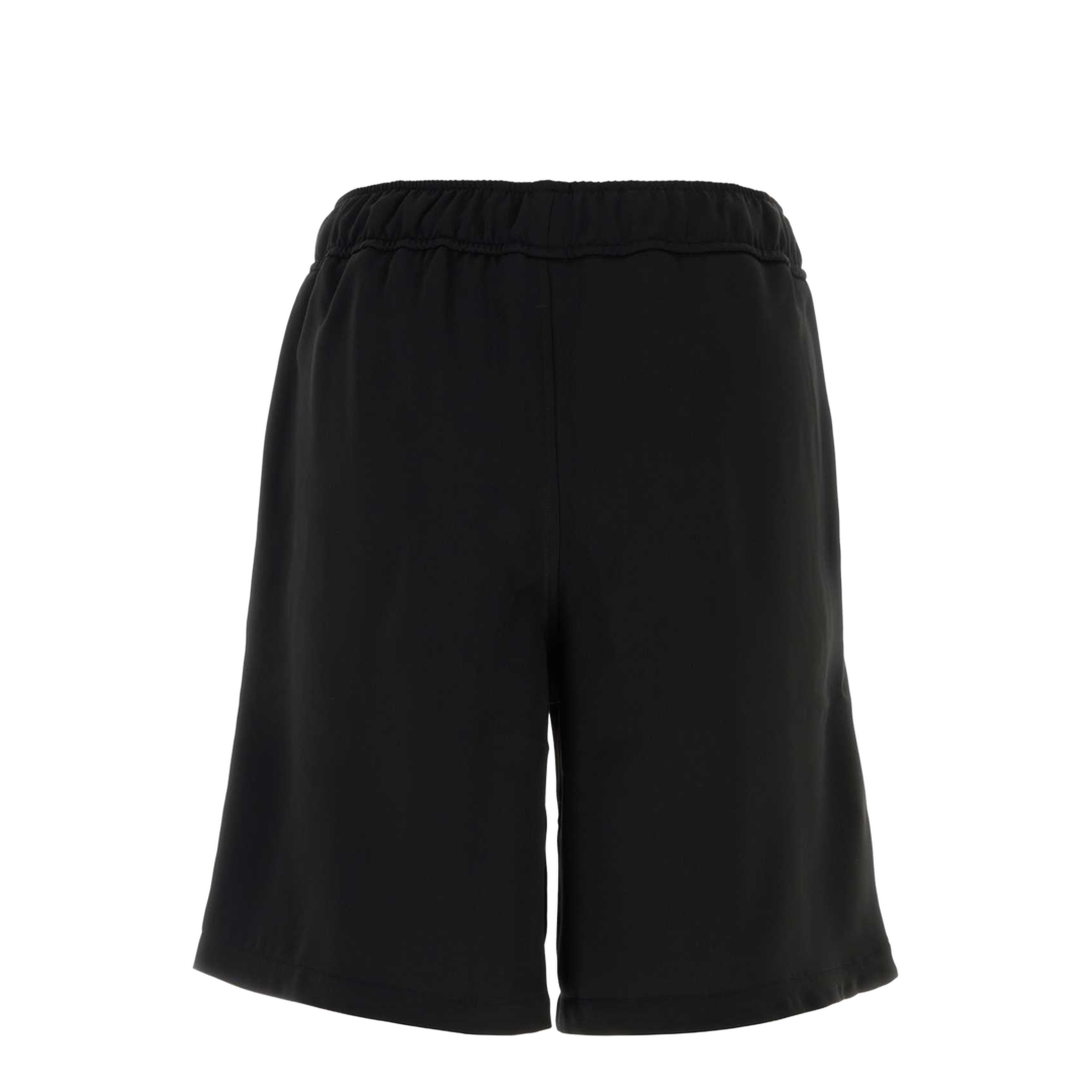Black Polyester Bermuda Shorts