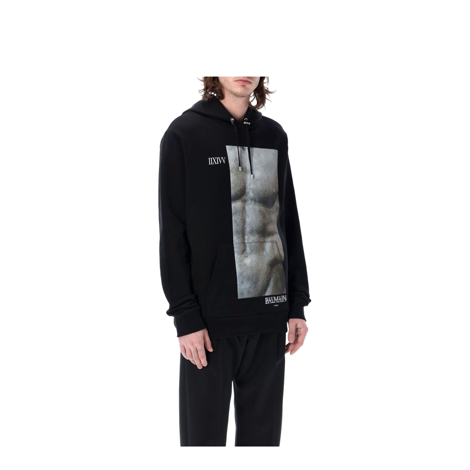 Printed Hoodie - Black