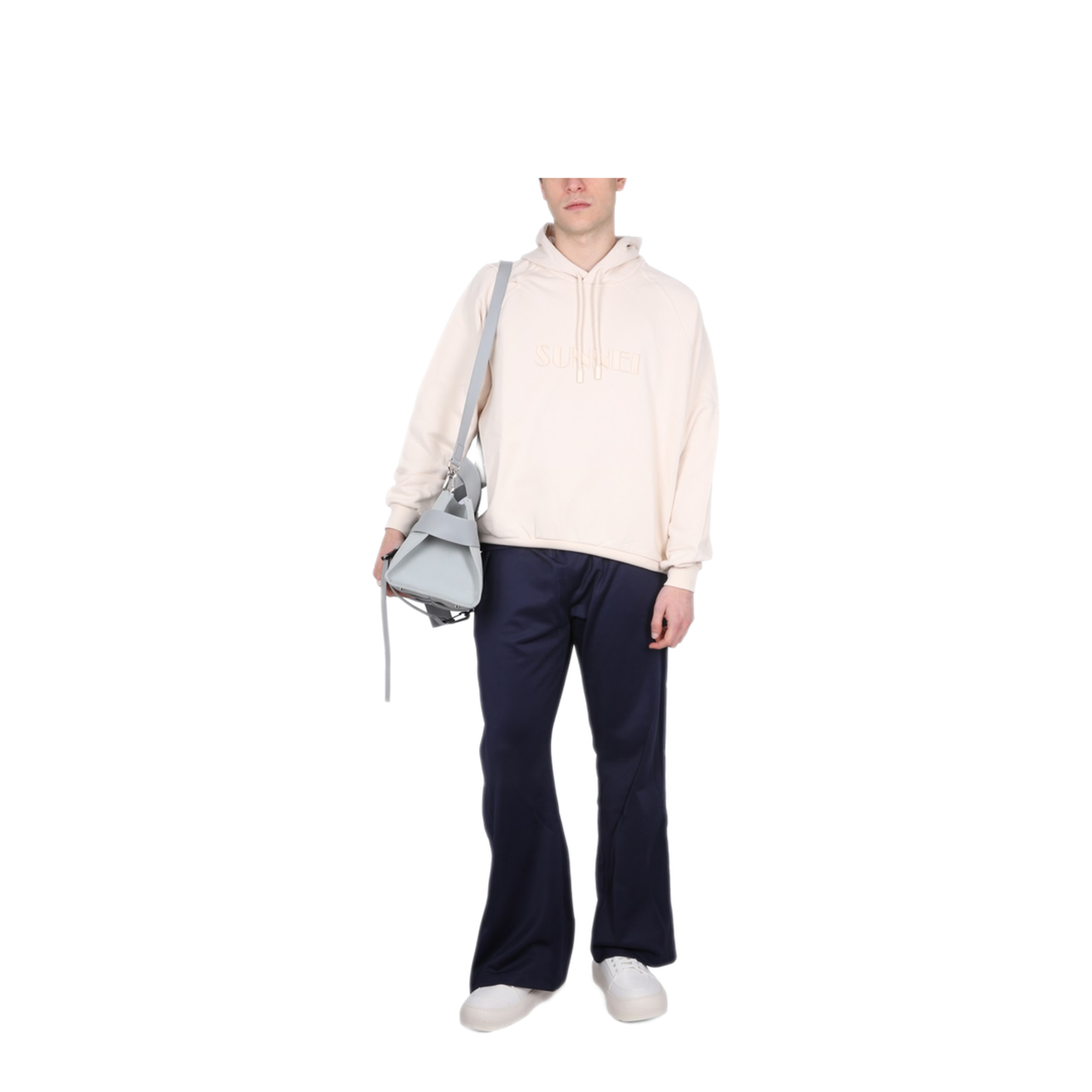 MAYFEYR - Sunnei - Beige Drawstring Hood Sweatshirt - MRTWXJER038JER010002A