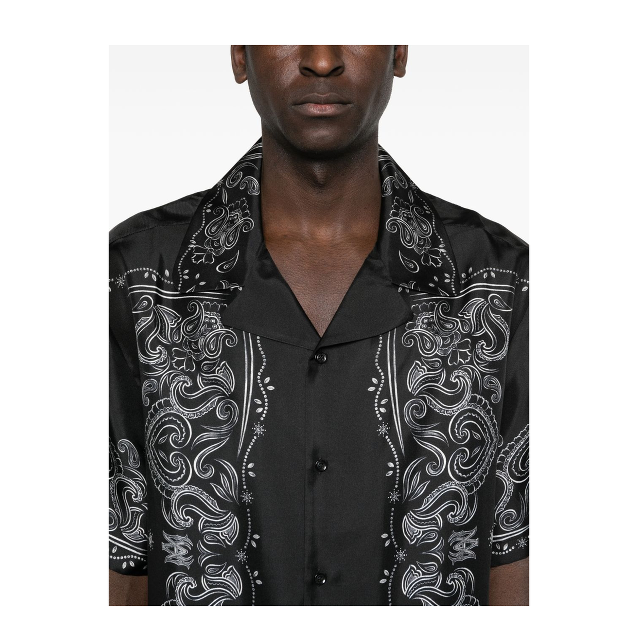 Men's Bandana Print Shirt Black